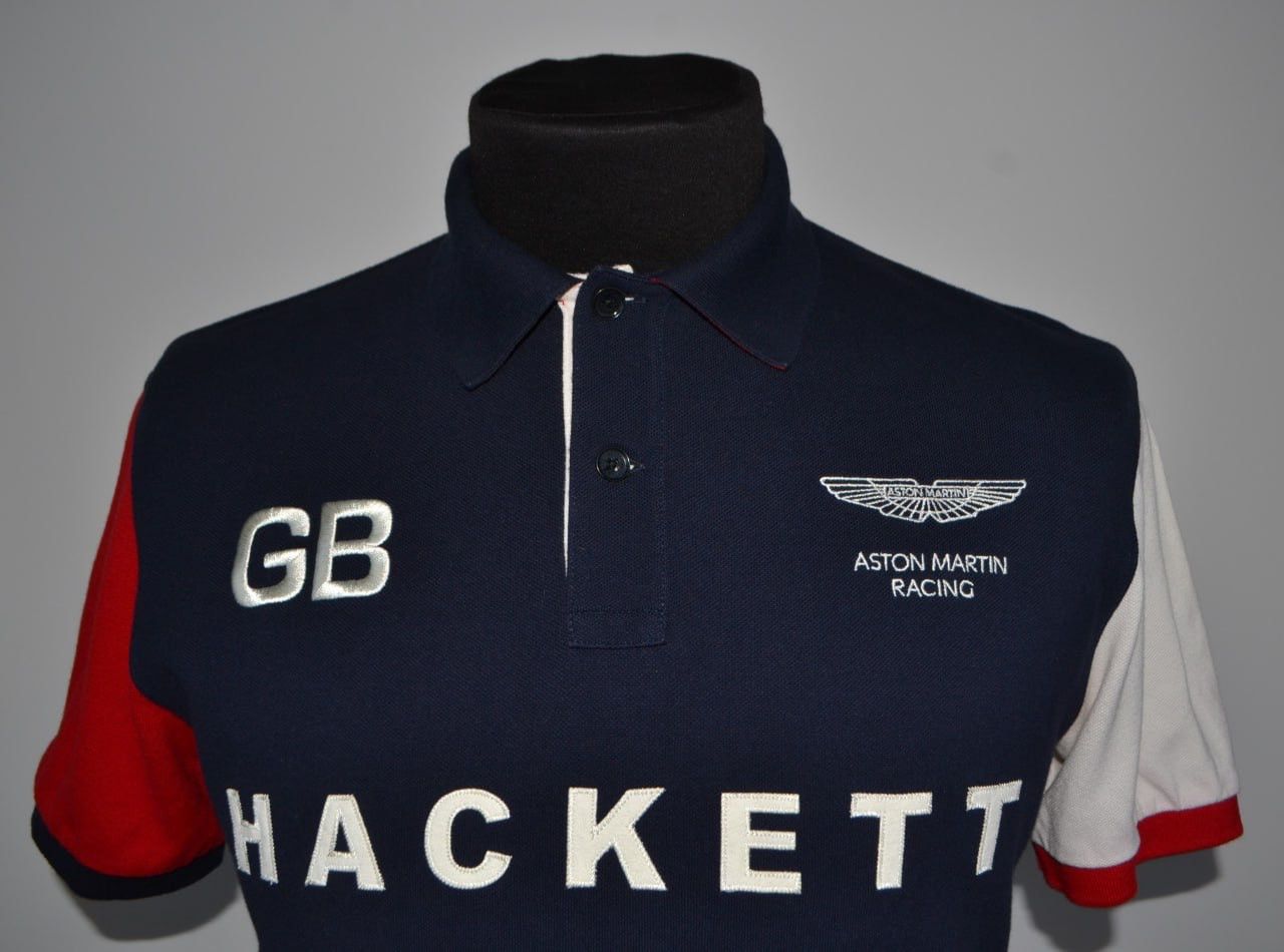 Hackett Hackett Aston Martin Racing Mens Blue Polo Shirt Size L Size US L / EU 52-54 / 3 - 2 Thumbnail
