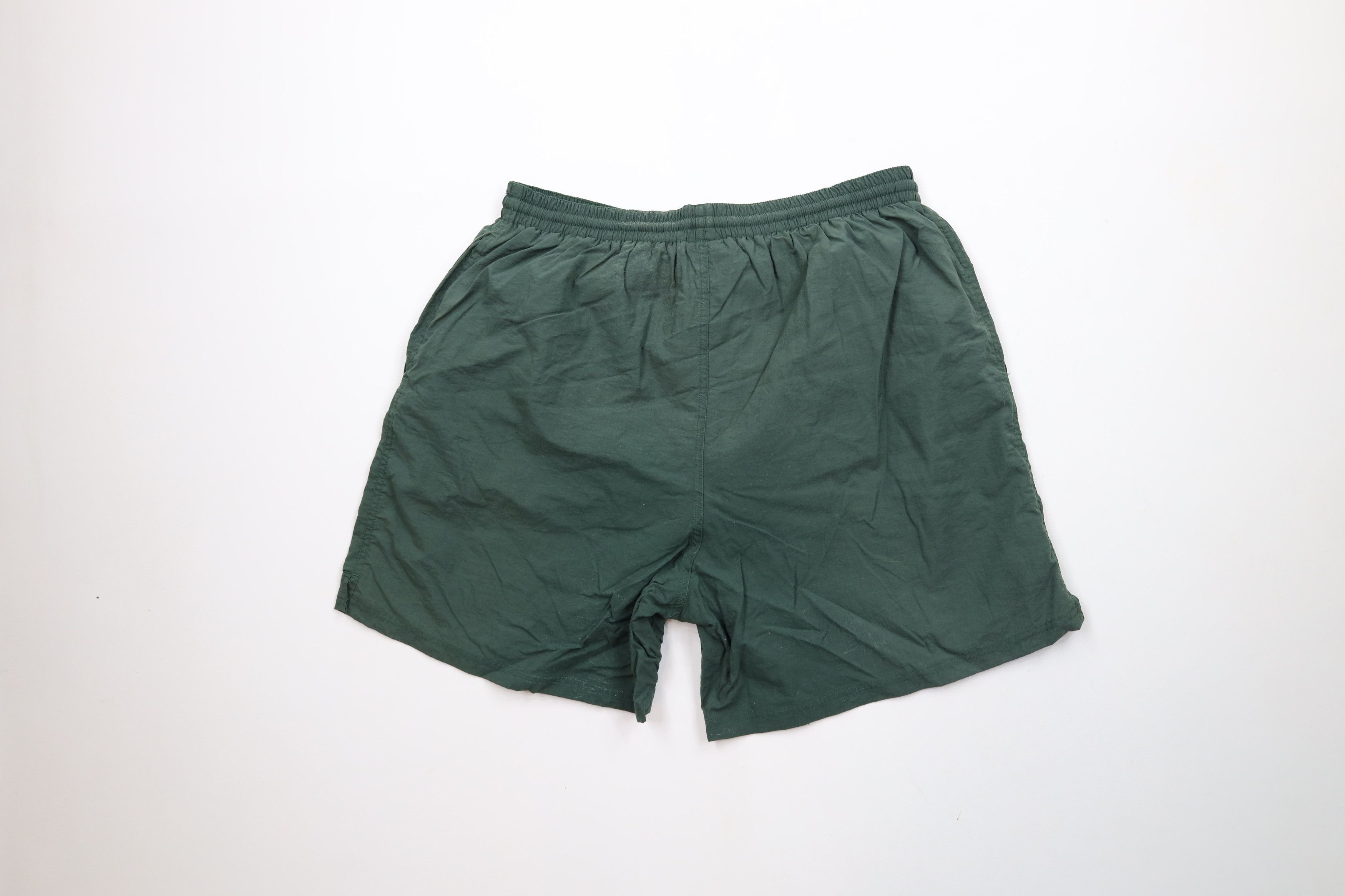 Champion × Vintage Vintage 90s Champion Lined Above Knee Shorts Trunks Green Size US 36 / EU 52 - 11 Thumbnail