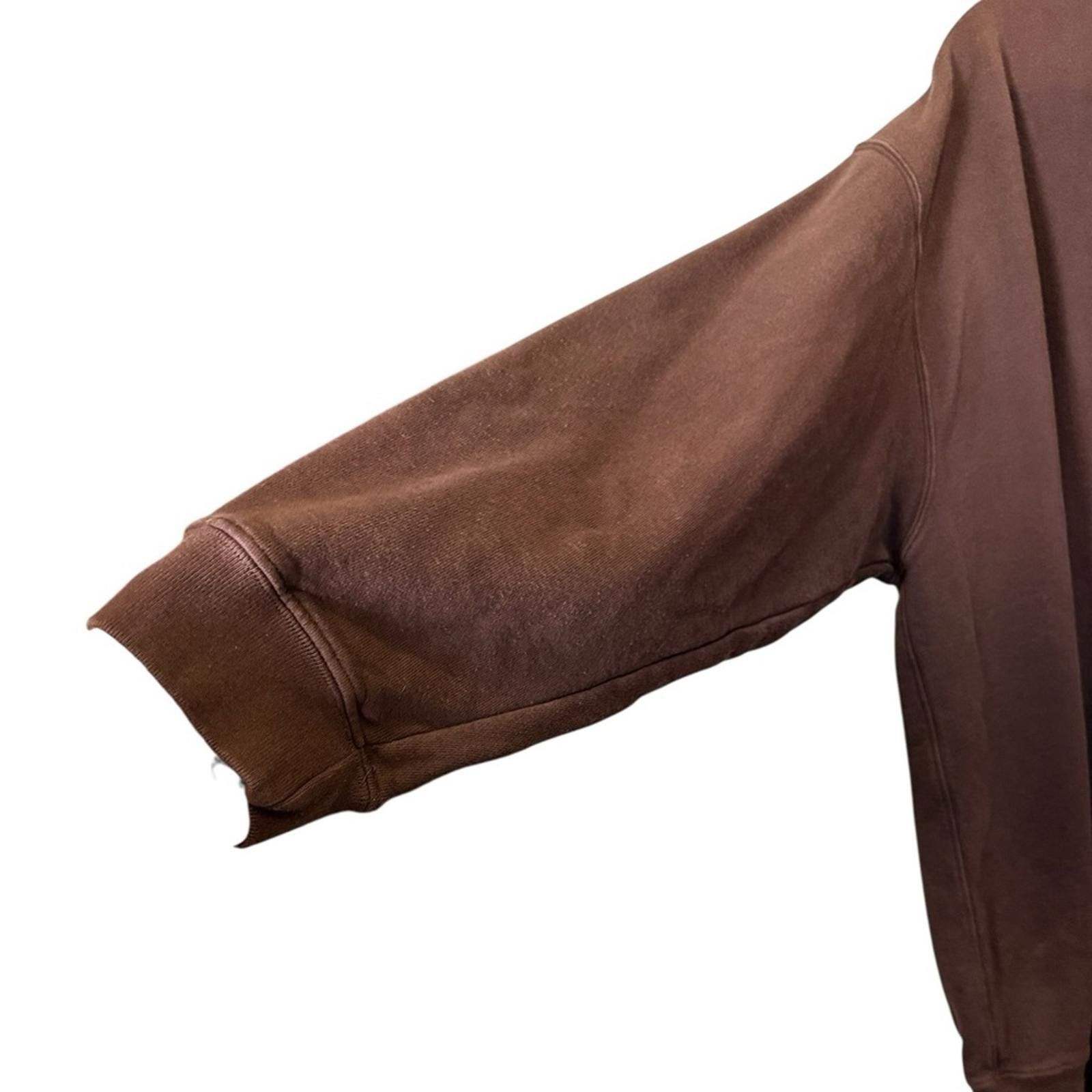 Other Thirty Years Oversized Brown Fleece Sweatshirt Sz M Size M / US 6-8 / IT 42-44 - 3 Thumbnail