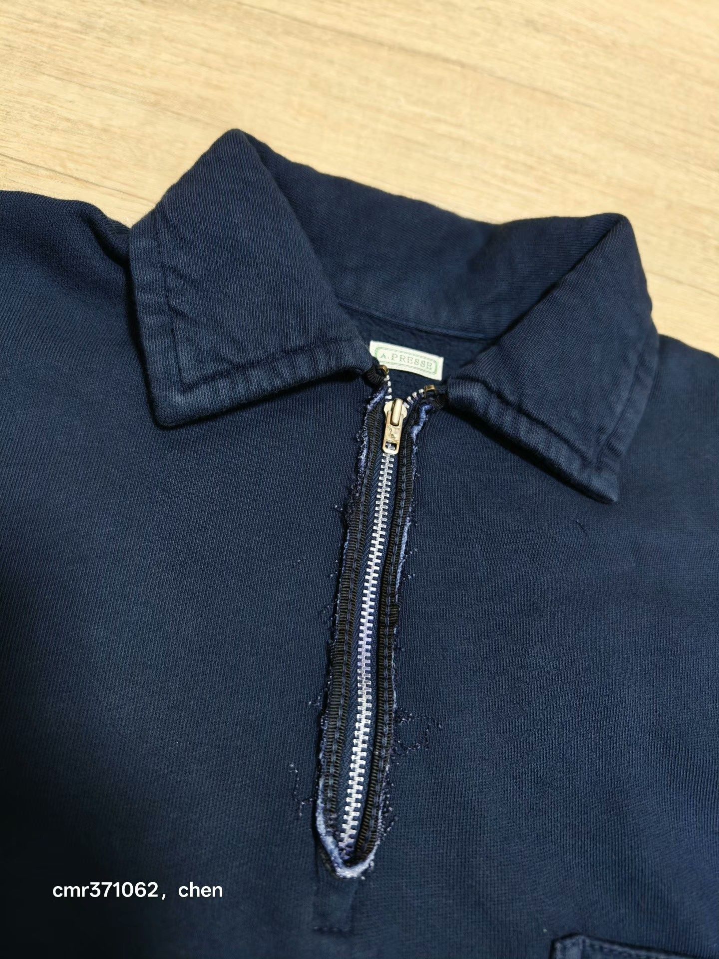 A.PRESSE a.presse 26ss Vintage Half Zip Sweatshirt Size US M / EU 48-50 / 2 - 4 Thumbnail