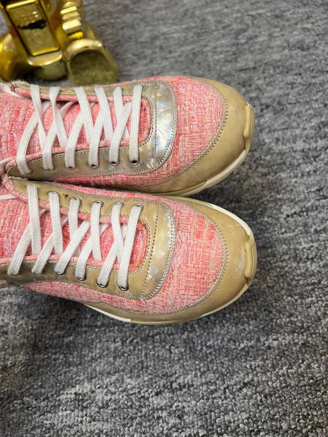 Chanel Chanel Woven Tweed Sneakers K12 Size US 6 / IT 36 - 3 Thumbnail