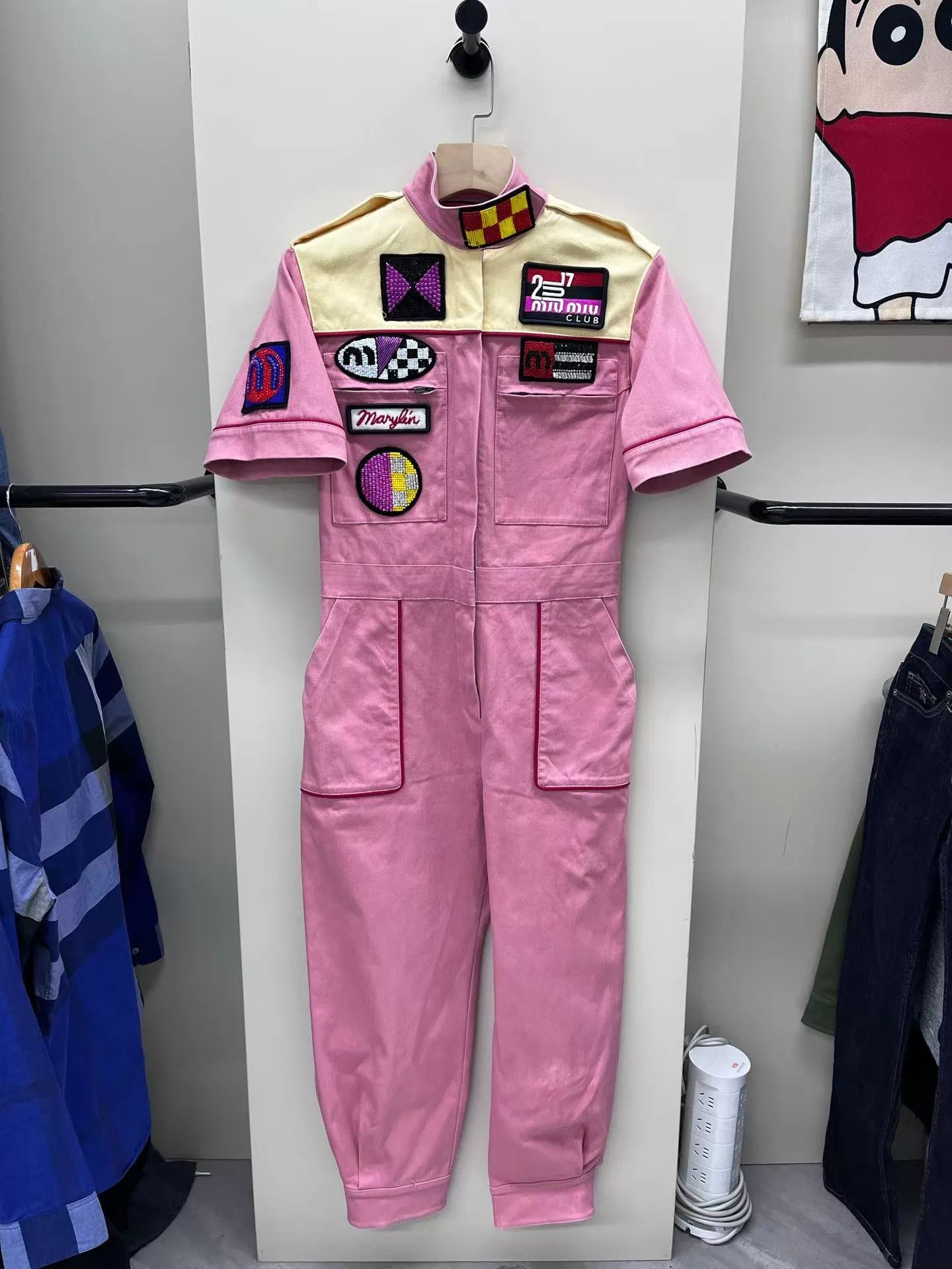Miu Miu MIU MIU one-piece workwear racing jacket 36 Size XS / US 0-2 / IT 36-38 - 1 Thumbnail