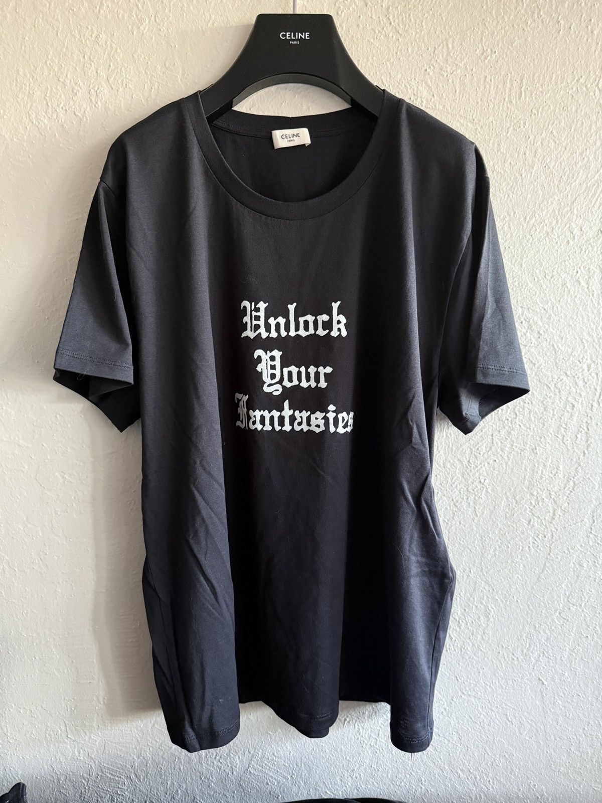 Celine × Hedi Slimane Céline 'Unlock your fantasies' T-Shirt | Grailed