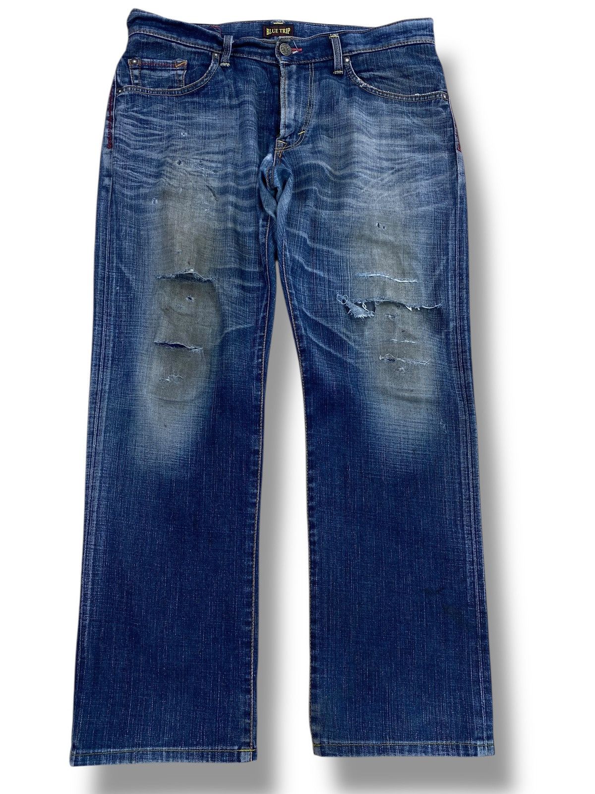 Edwin Edwin Mud Wash Ripped Style Loose Jean Size US 33 - 1 Thumbnail