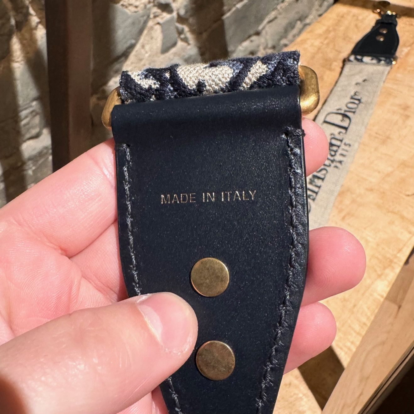 Dior Dior 2018 Blue Oblique Saddle Bag w/ Studded Strap Size ONE SIZE - 14 Thumbnail