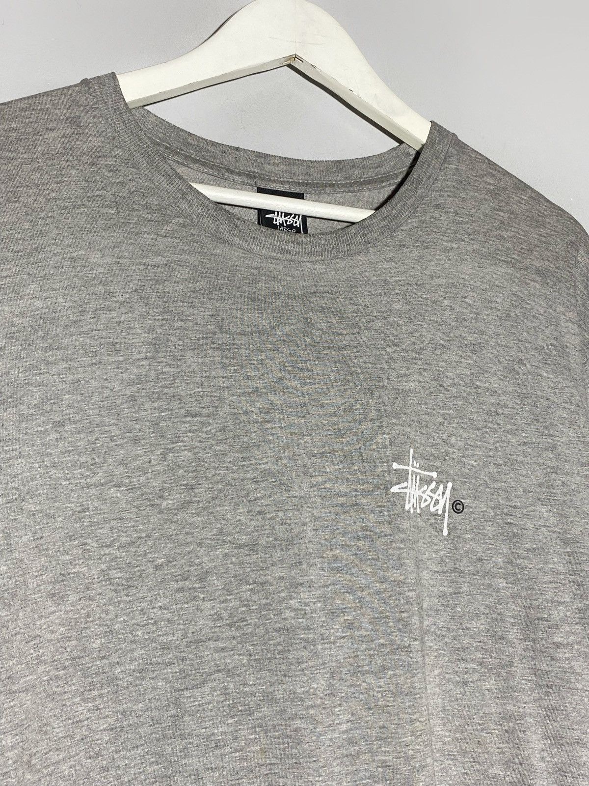 Stussy Vintage Stussy Distressed Logo Long Sleeve Shirt Grey Size US L / EU 52-54 / 3 - 6 Thumbnail