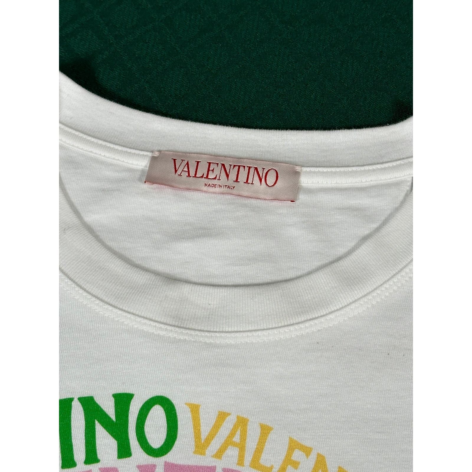 Valentino Valentino Loop Jersey Cropped T-Shirt Logo Size M NWT Size M / US 6-8 / IT 42-44 - 5 Thumbnail