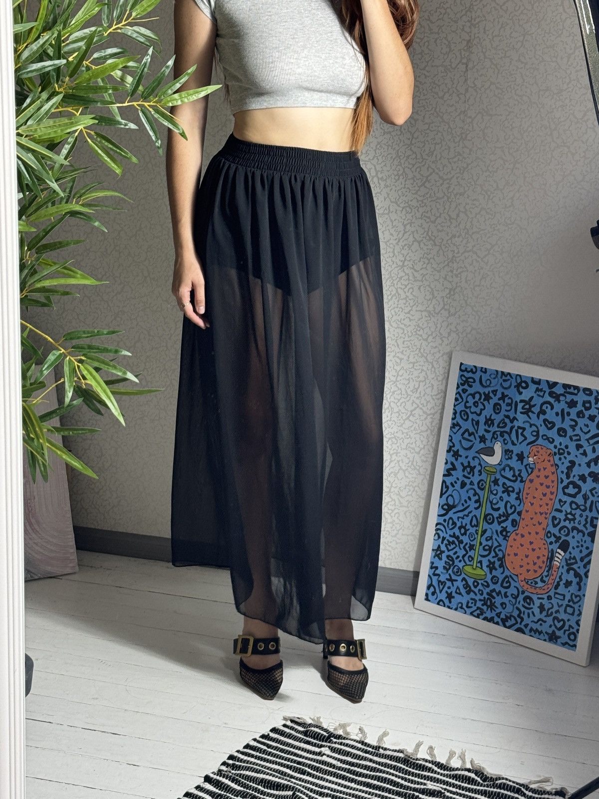 Other VINTAGE 2000s FULL MESH MAXI SKIRT Size 28" / US 6 / IT 42 - 5 Thumbnail