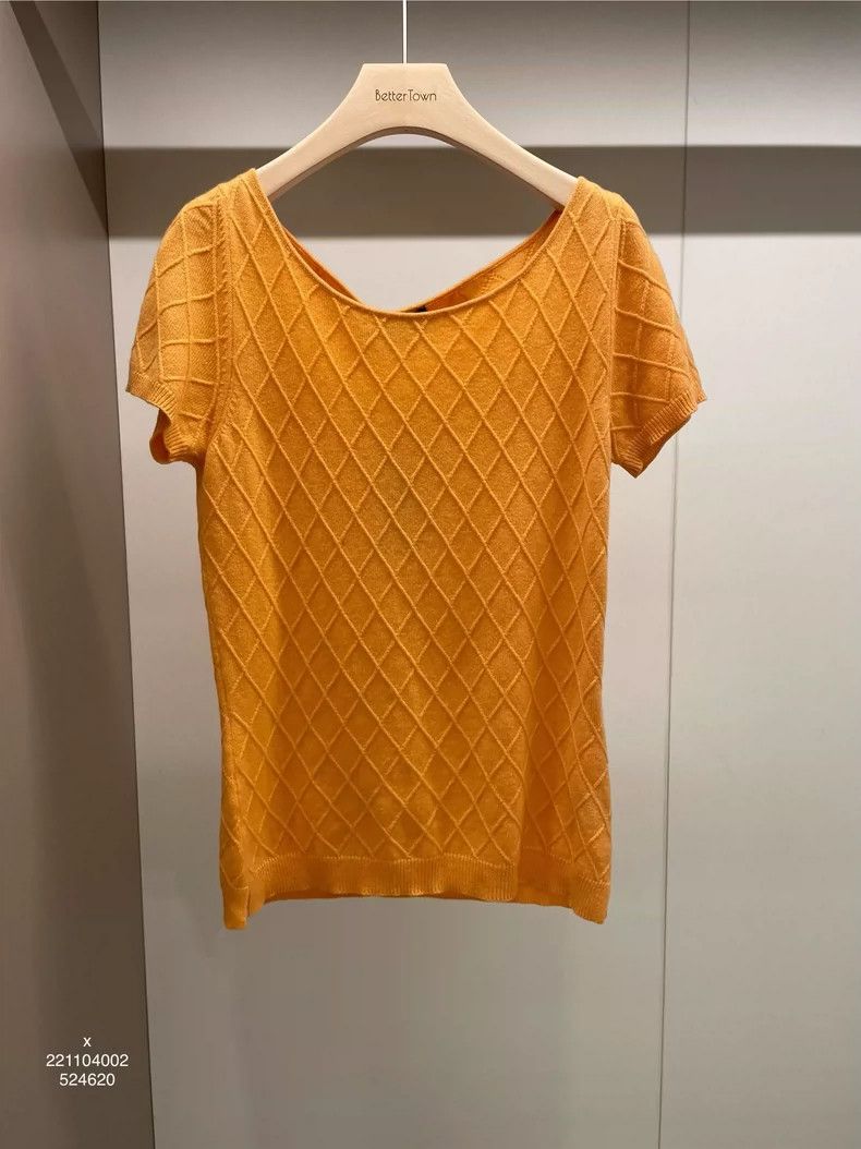 Other LORO PIANA Orange cashmere short sleeve knit T-shirt Size M / US 6-8 / IT 42-44 - 1 Thumbnail