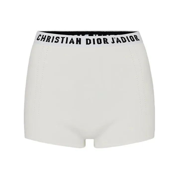 Dior Dior White Logo Waist Slim Fit Shorts 0079 Size 23" - 1 Thumbnail