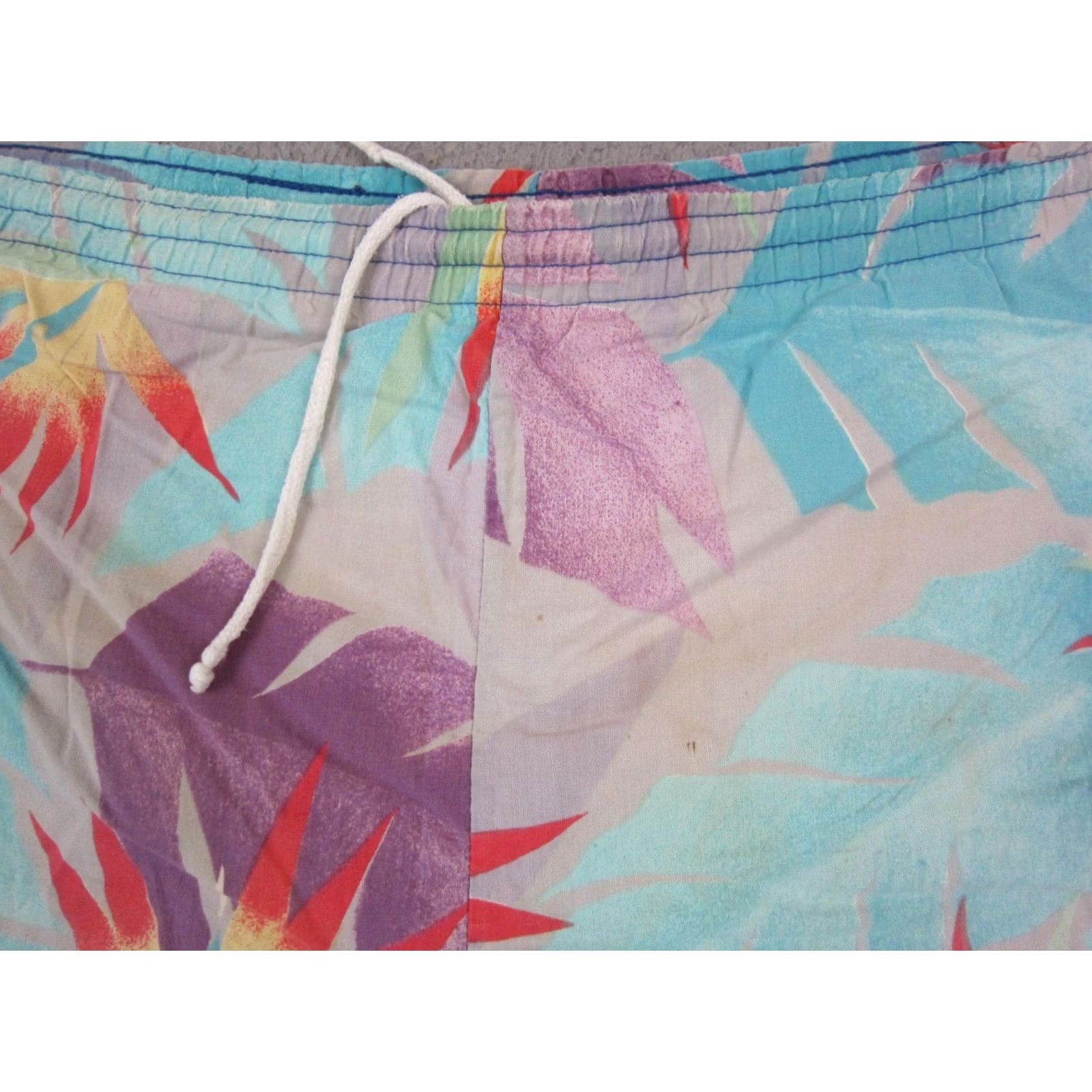 Vintage VINTAGE California Shores Shorts Board Swimwear Mens 80s 36 Blue Floral Pockets 90s Surfing Bottoms Size US 36 / EU 52 - 2 Thumbnail