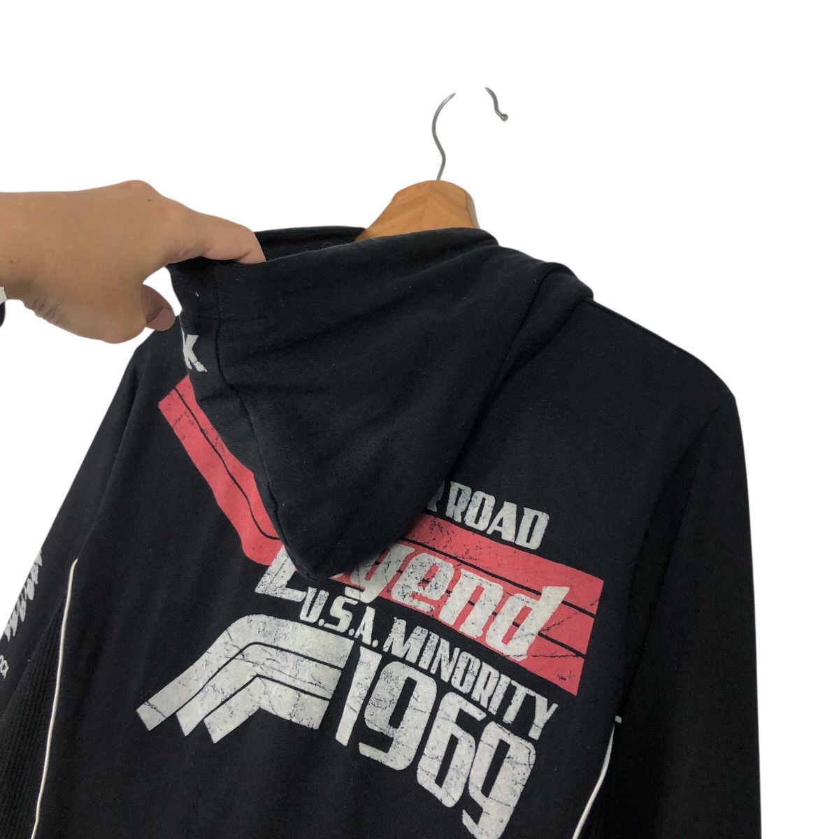 Japanese Brand Vintage R Spirit Motorcycle Graphic Zip Hoodie Black Size US L / EU 52-54 / 3 - 10 Thumbnail