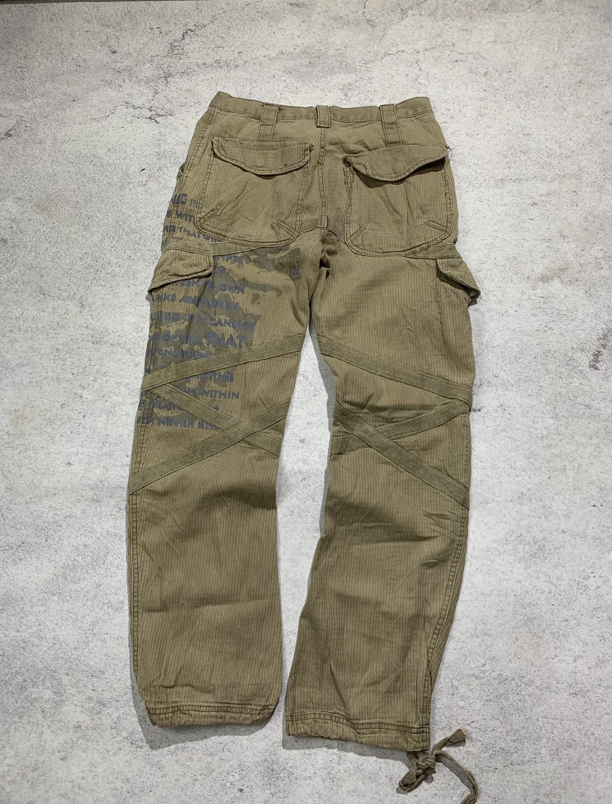 If Six Was Nine × PPFM × Tornado Mart Xunglong poem panelled hidden cargo pants Size US 32 / EU 48 - 3 Thumbnail