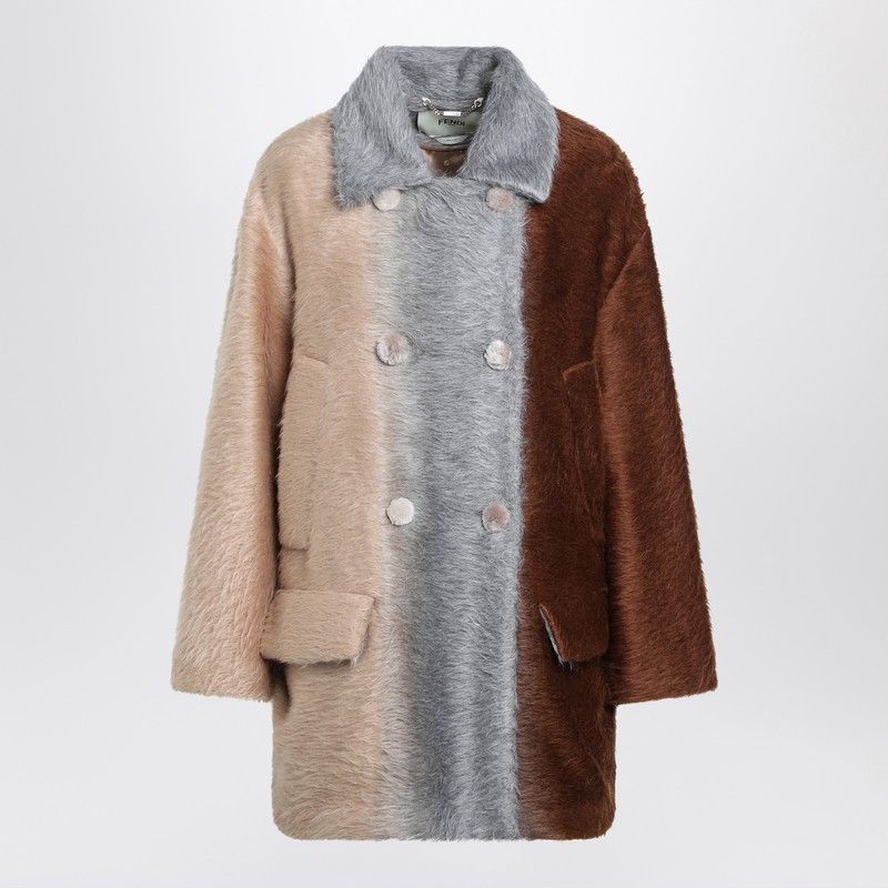 Fendi Fendi Double-Breasted Color-Block Coat Size M / US 6-8 / IT 42-44 - 1 Thumbnail