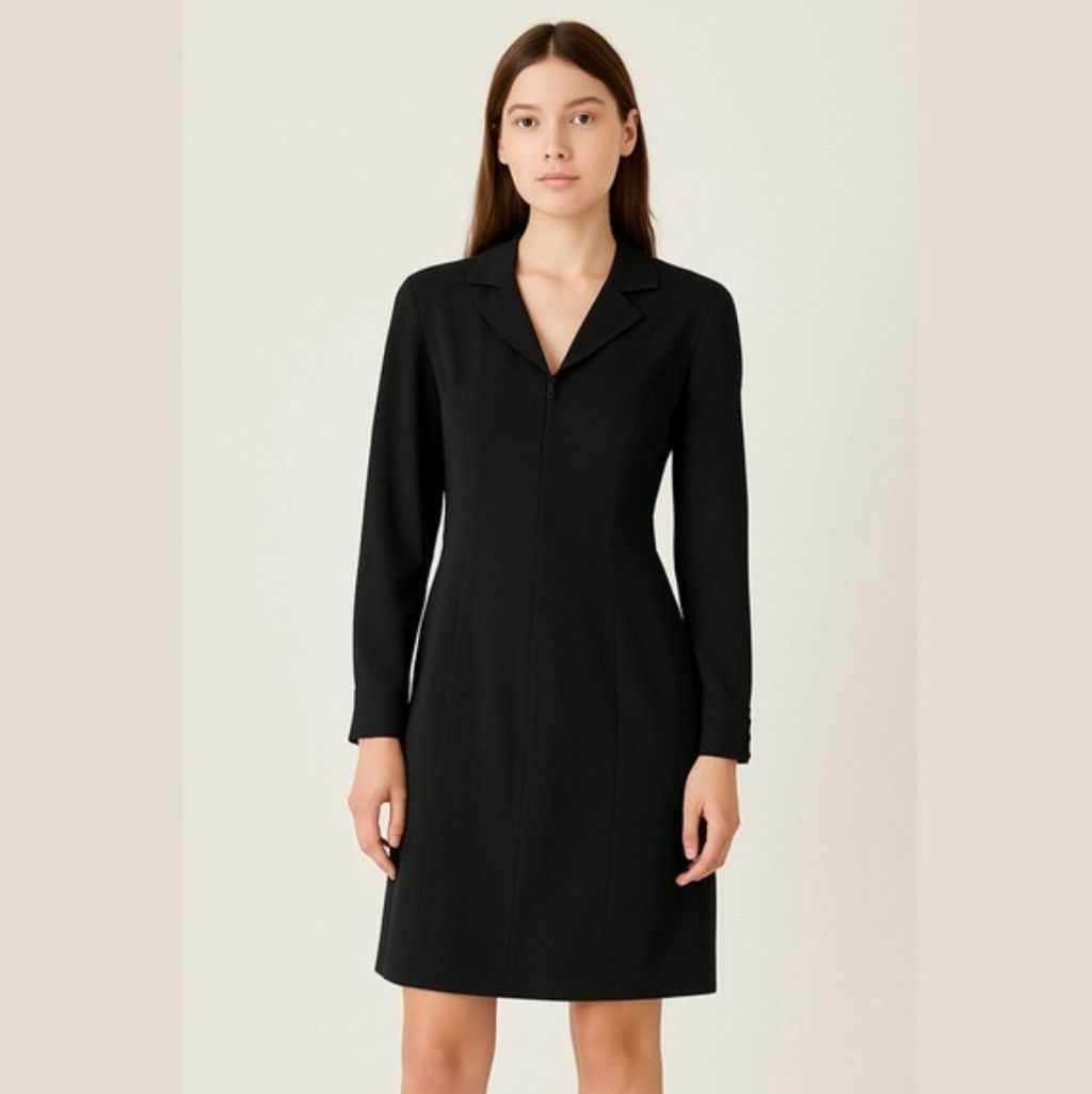 Giorgio Armani Vtg 90s Giorgio Armani Le Collezioni Black Suit Dress 10 Size L / US 10 / IT 46 - 1 Thumbnail