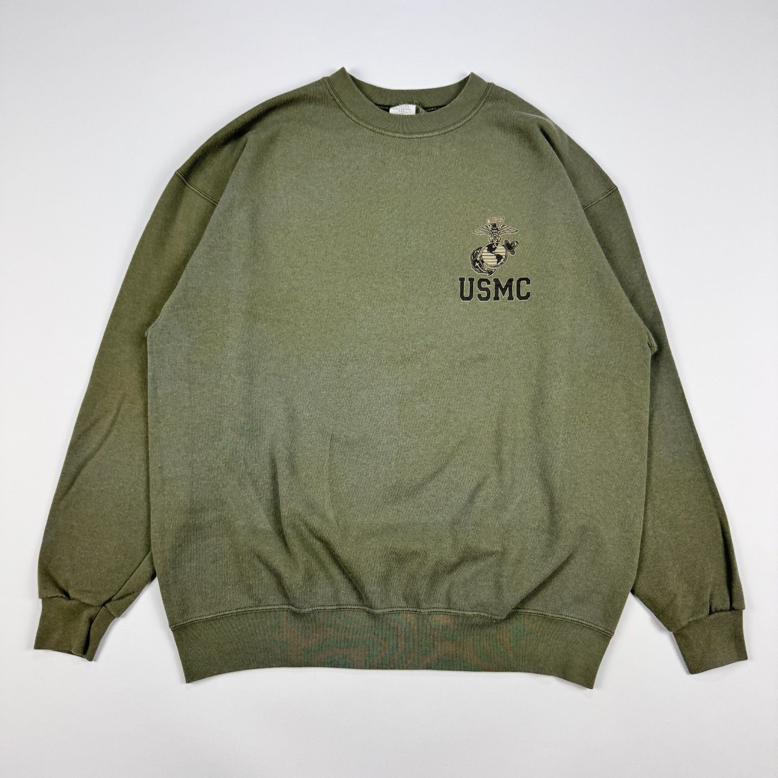 Vintage Vintage USMC Military Sweatshirt Olive Drab Green USA made Size US L / EU 52-54 / 3 - 1 Thumbnail