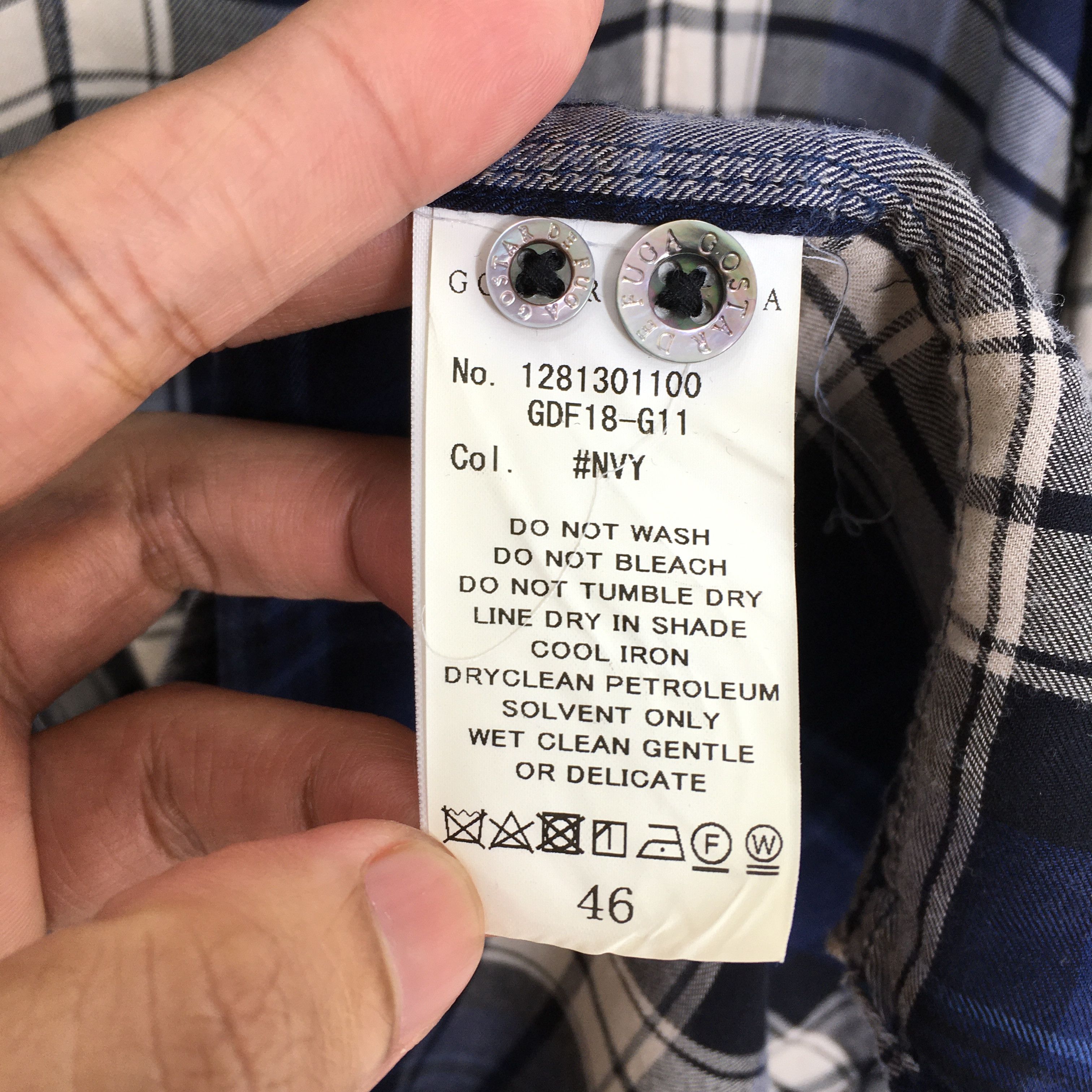 Vintage Fuga Japan Flannel Checked Plaid Shadow Shirt Medium