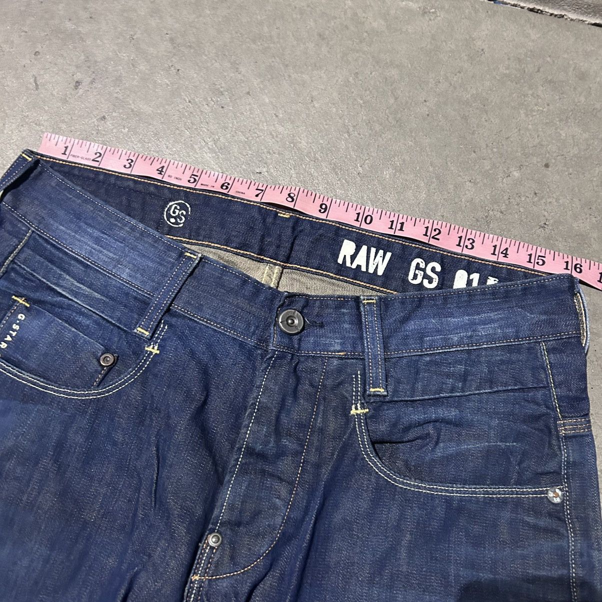 G-Star G star raw blue indigo denim jeans straight leg Size US 31 - 5 Thumbnail