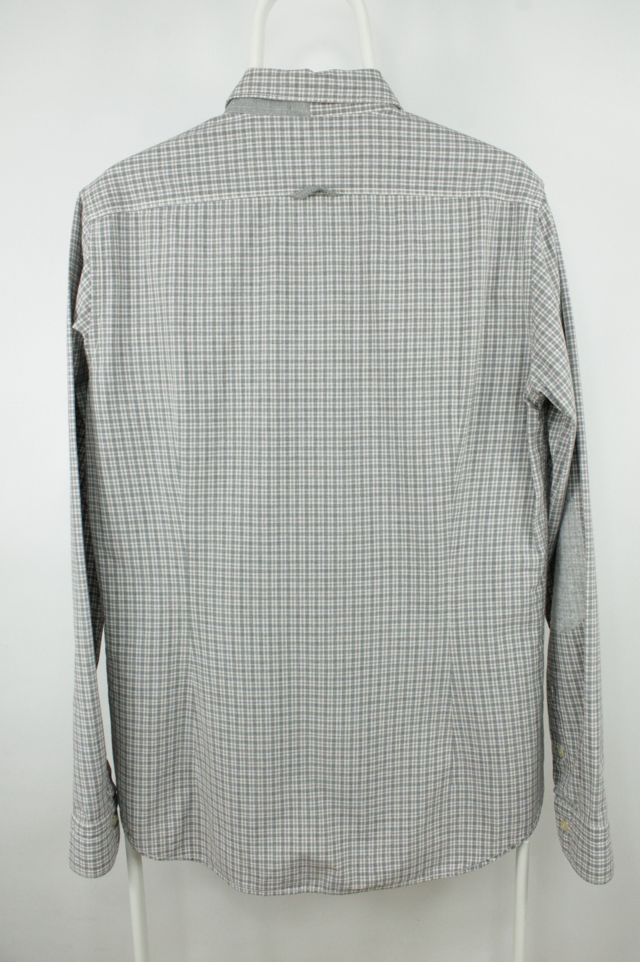 Tintoria Mattei Tintoria Mattei 954 Gray Plaid Elbow Patch Formal Shirt Size US M / EU 48-50 / 2 - 8 Thumbnail