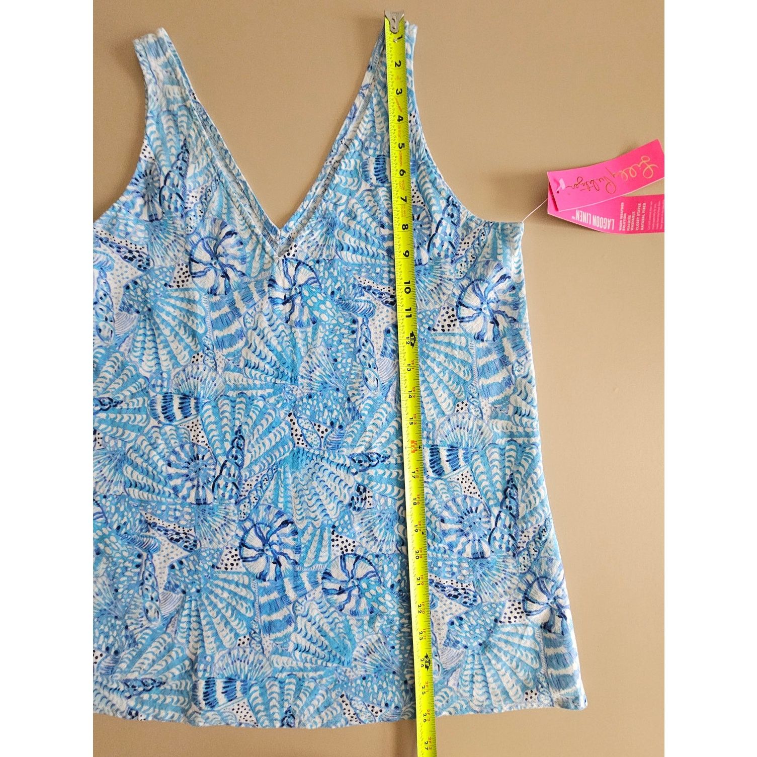 Lilly Pulitzer Lilly Pulitzer Florin Amalfi Blue Linen Tank Top Blouse XS Size XS / US 0-2 / IT 36-38 - 7 Thumbnail