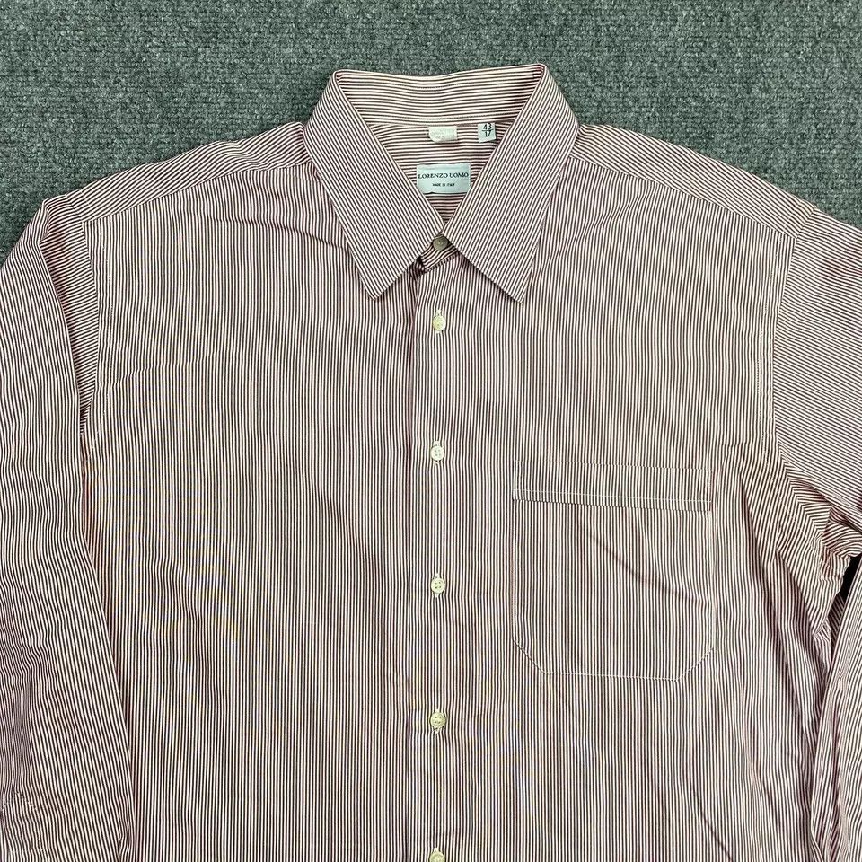 Lorenzo Uomo Lorenzo Uomo Shirt Men's 17 43 Button up Striped 34/35 Size US M / EU 48-50 / 2 - 2 Thumbnail