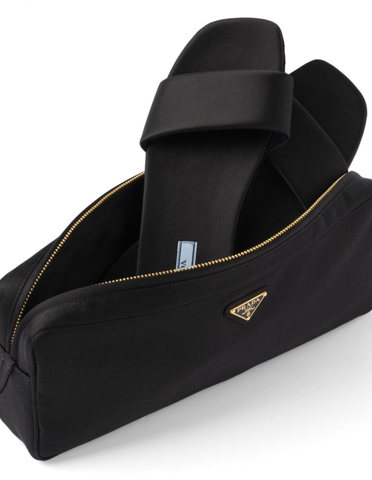 Prada 🔥 Prada silk travel mules slide in slippers with pouch Size US 6 / EU 39 - 1 Thumbnail