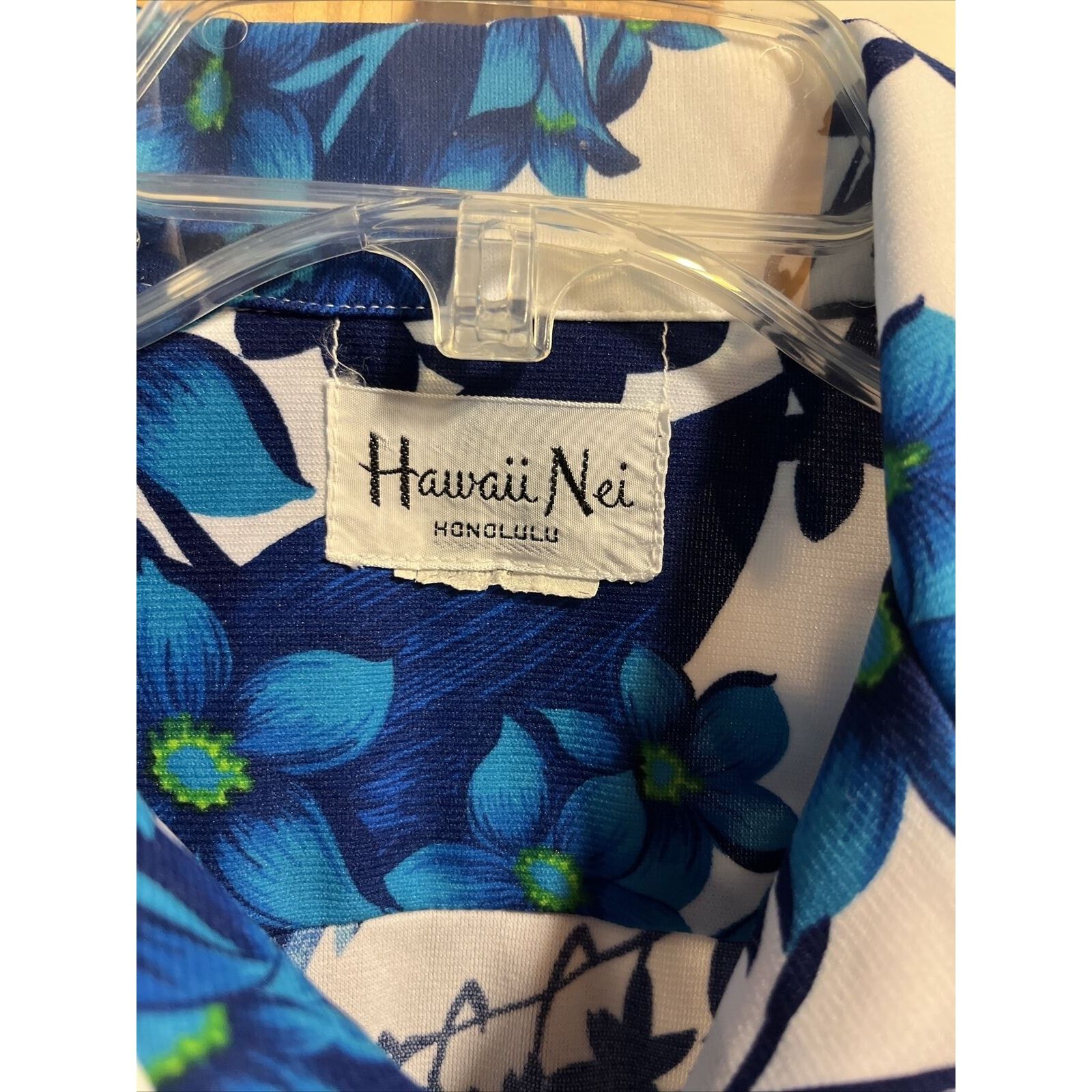 Other Hawaii Nei Honolulu VTG Mens M Blue Polyester Hawaiian Shirt Size US M / EU 48-50 / 2 - 11 Thumbnail