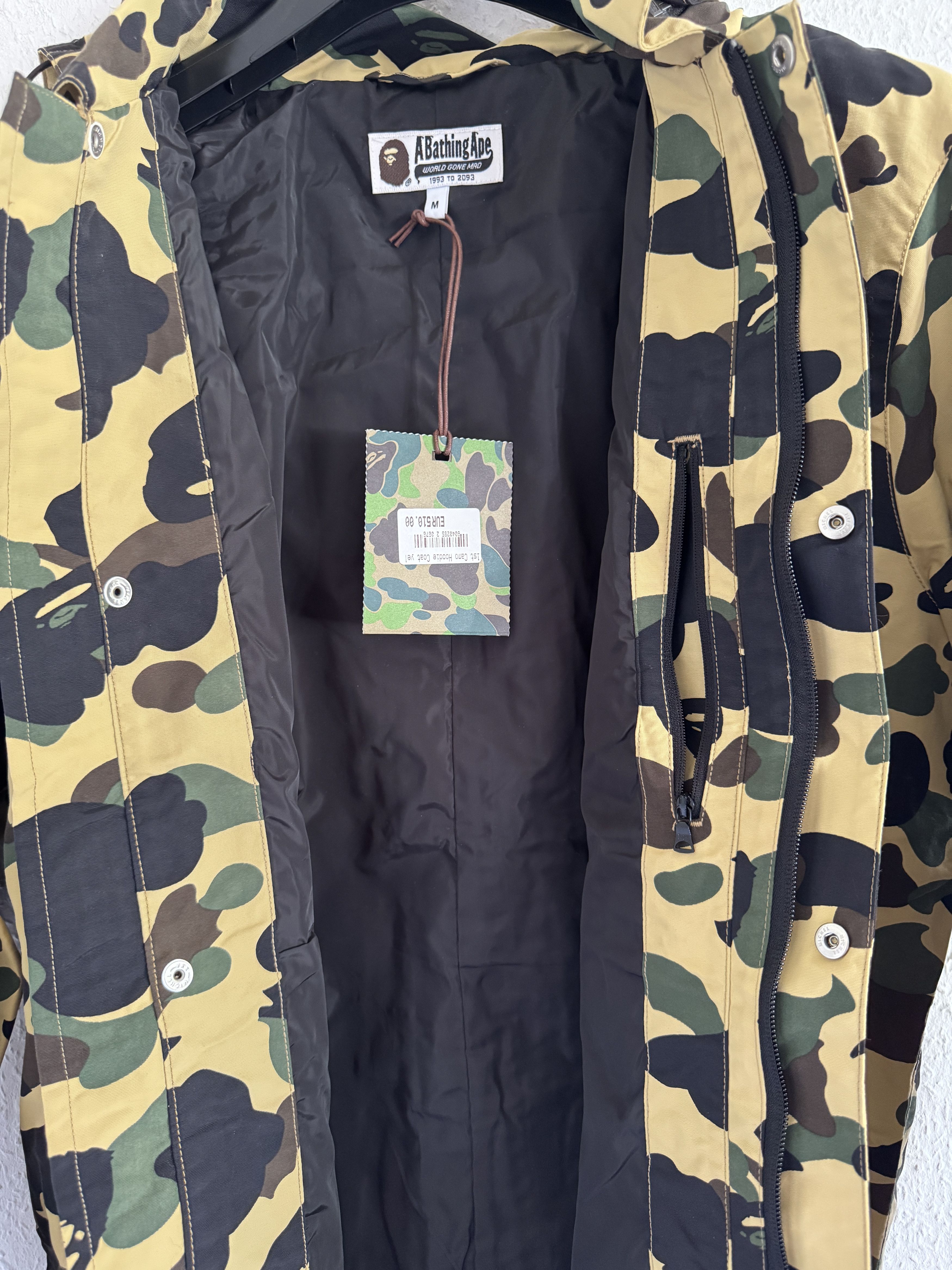 Bape 1st Camo Hooded Coat – Yellow Camo Size US M / EU 48-50 / 2 - 15 Thumbnail