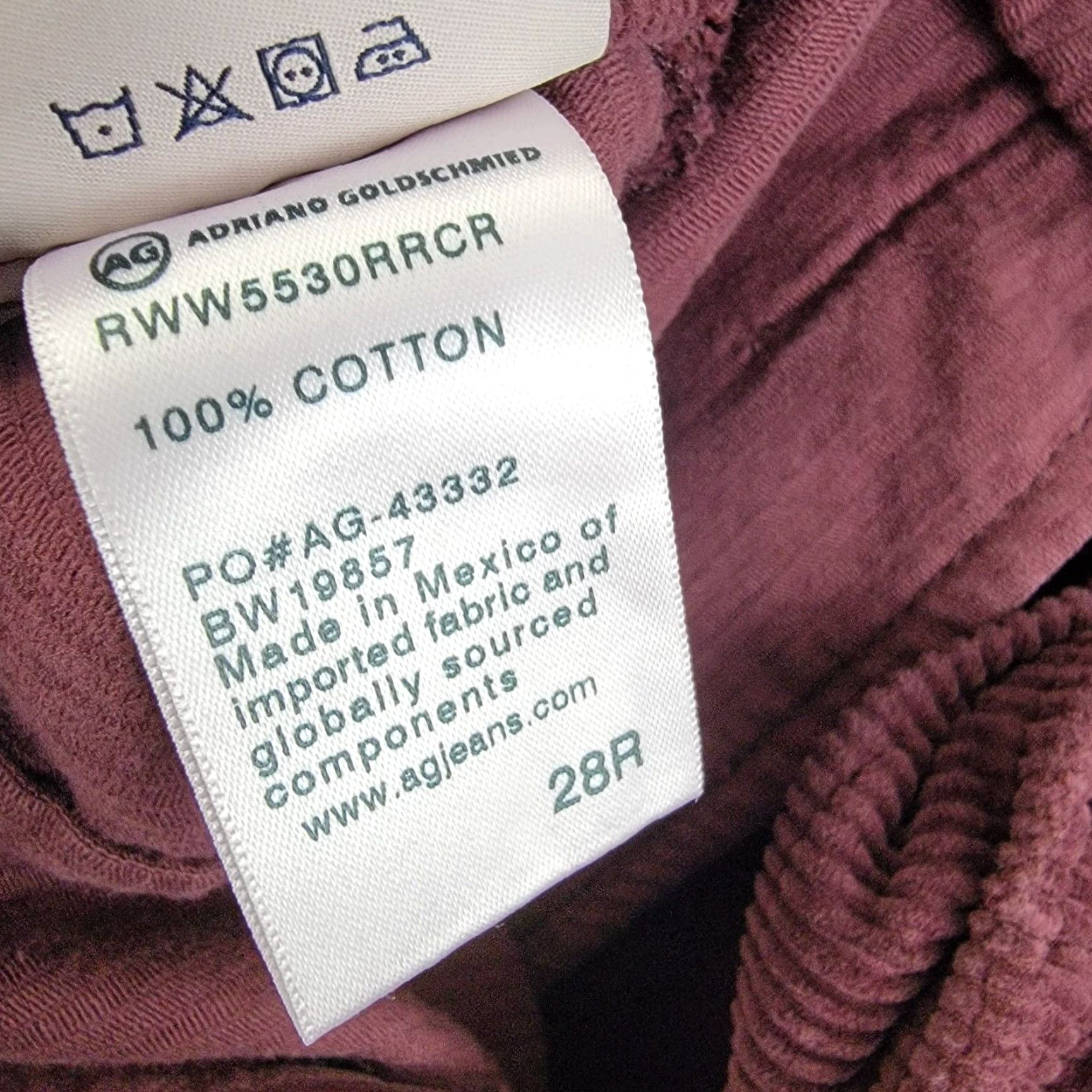 Vintage VINTAGE AG Adriano Goldschmied Mini Skirt Womens 28 Purple Corduroy Cotton Zip Pockets Regular Size 28" / US 6 / IT 42 - 5 Thumbnail