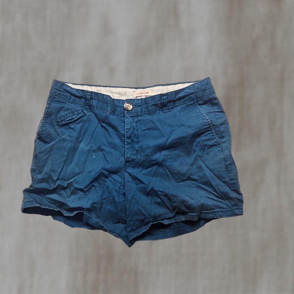 Dockers DOCKERS Blue Flat Front Chino Shorts Adult Women Size 8 Denim? Wait Size 30" / US 8 / IT 44 - 1 Thumbnail