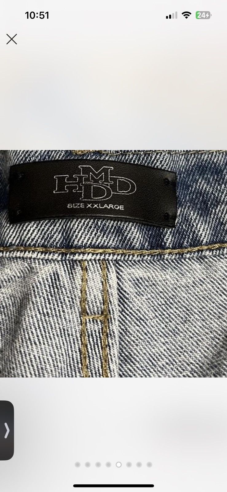 HMDD HMDD Crystal Baggy H Star Jeans Size US 38 / EU 54 - 4 Thumbnail