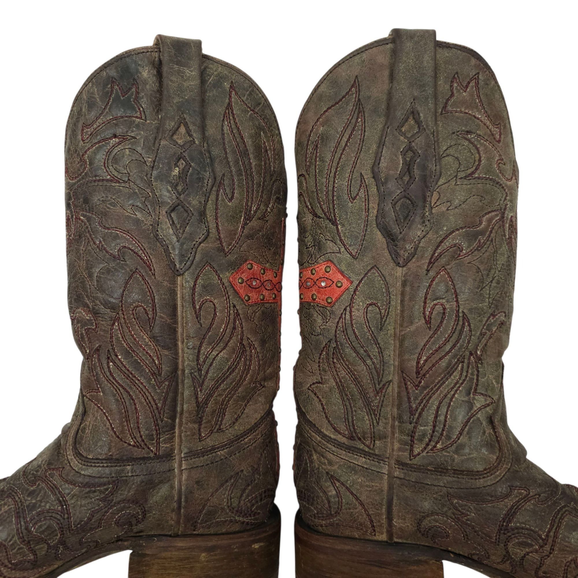 Corral Corral Western Boots Leather Women 6.5M Cross Stud Size US 6.5 / IT 36.5 - 11 Thumbnail