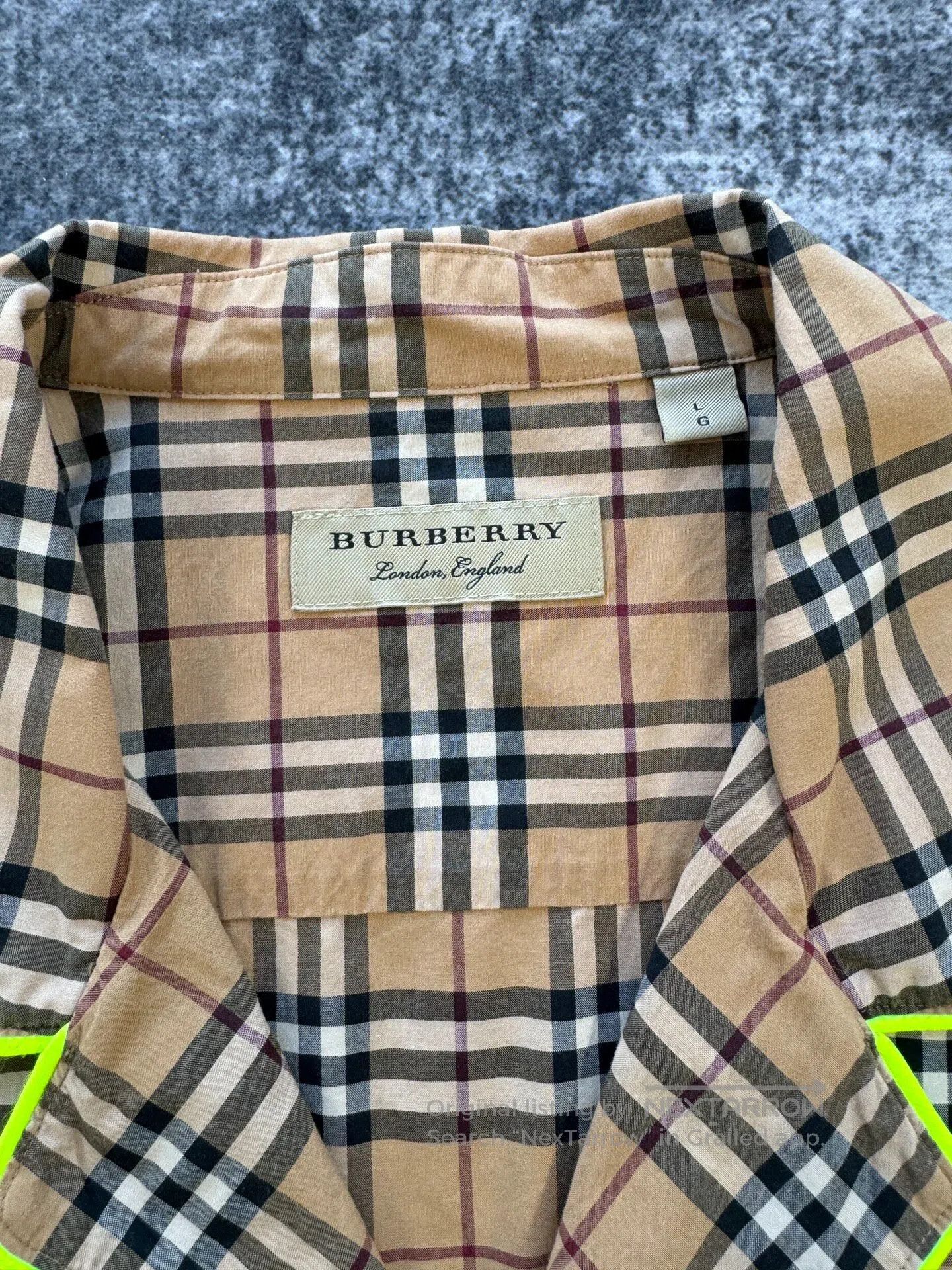 Burberry Burberry Fluorescent border plaid shirt| Size XS / US 0-2 / IT 36-38 - 3 Thumbnail