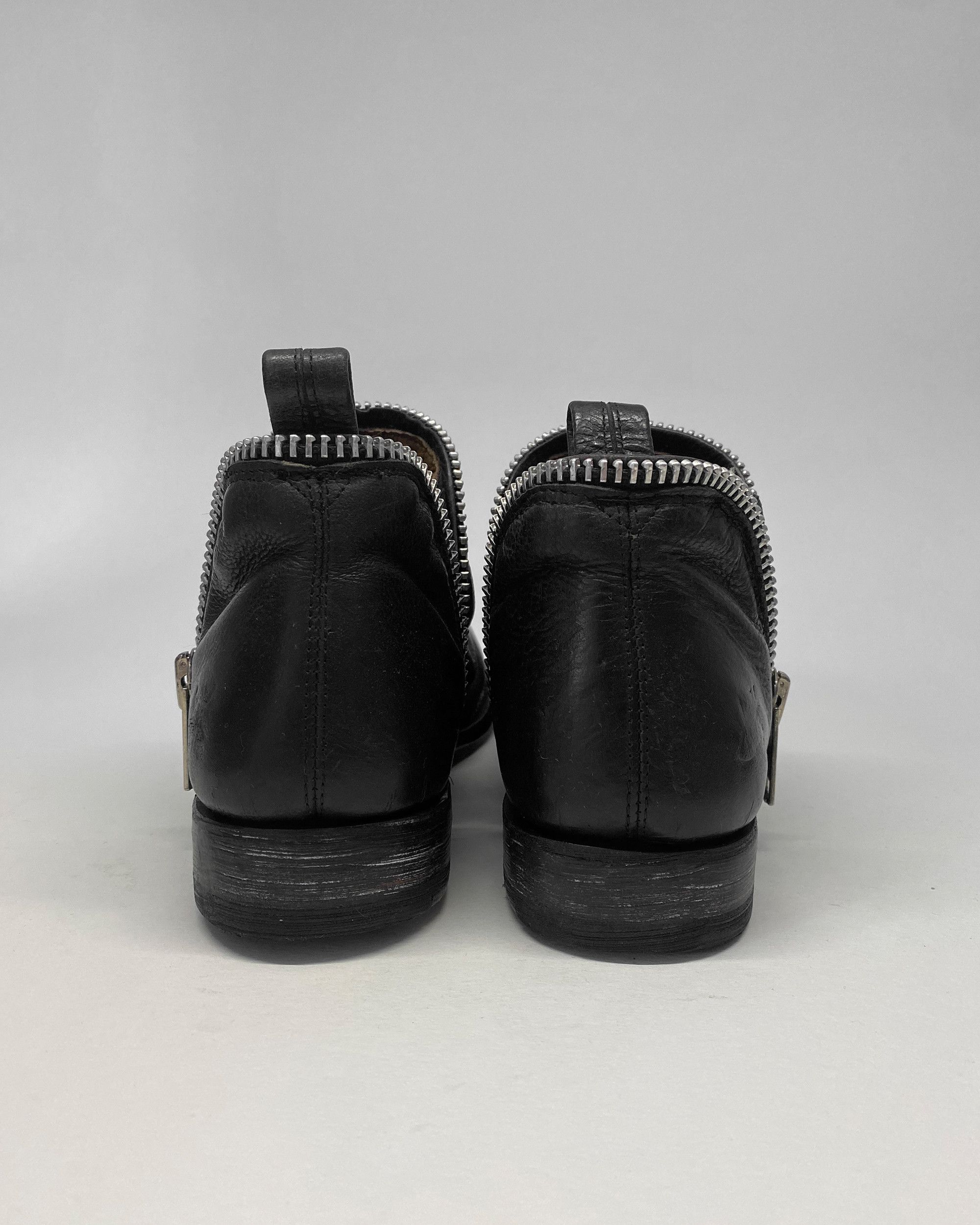 John Fluevog 1990s Zip Leather Shoes Size US 8 / IT 38 - 7 Thumbnail