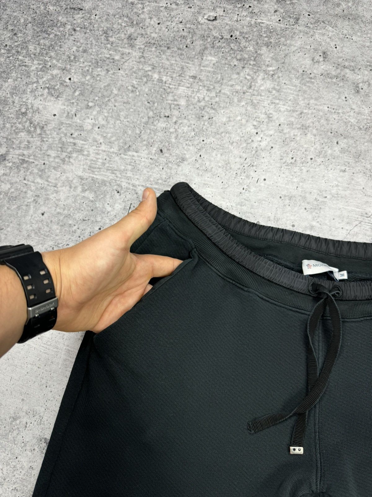 Designer × Moncler Vintage Moncler 90s Y2K Style Black Classic Sweatpants Pants Size 28" / US 6 / IT 42 - 9 Thumbnail