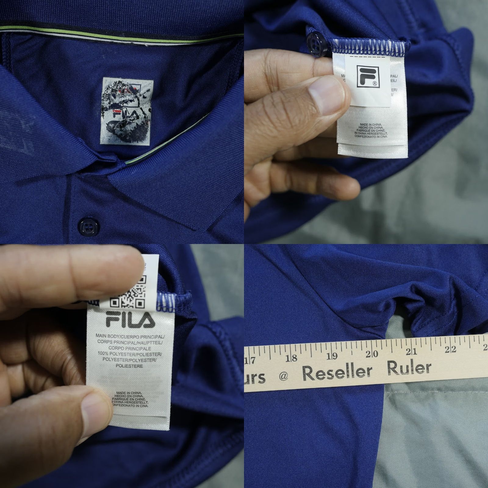 Fila FILA Polo Shirt Mens Medium Blue White Set Shorts Tennis Outdoors Performance Size US M / EU 48-50 / 2 - 8 Thumbnail