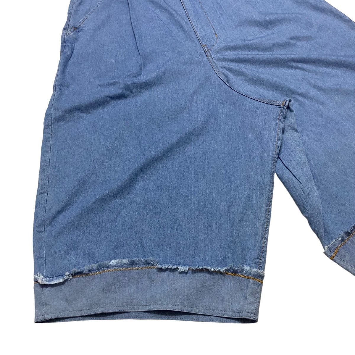 Frapbois Japanese Brand FRAPBOIS Denim Baggy Wide Cropped Pants Size US 34 / EU 50 - 4 Thumbnail