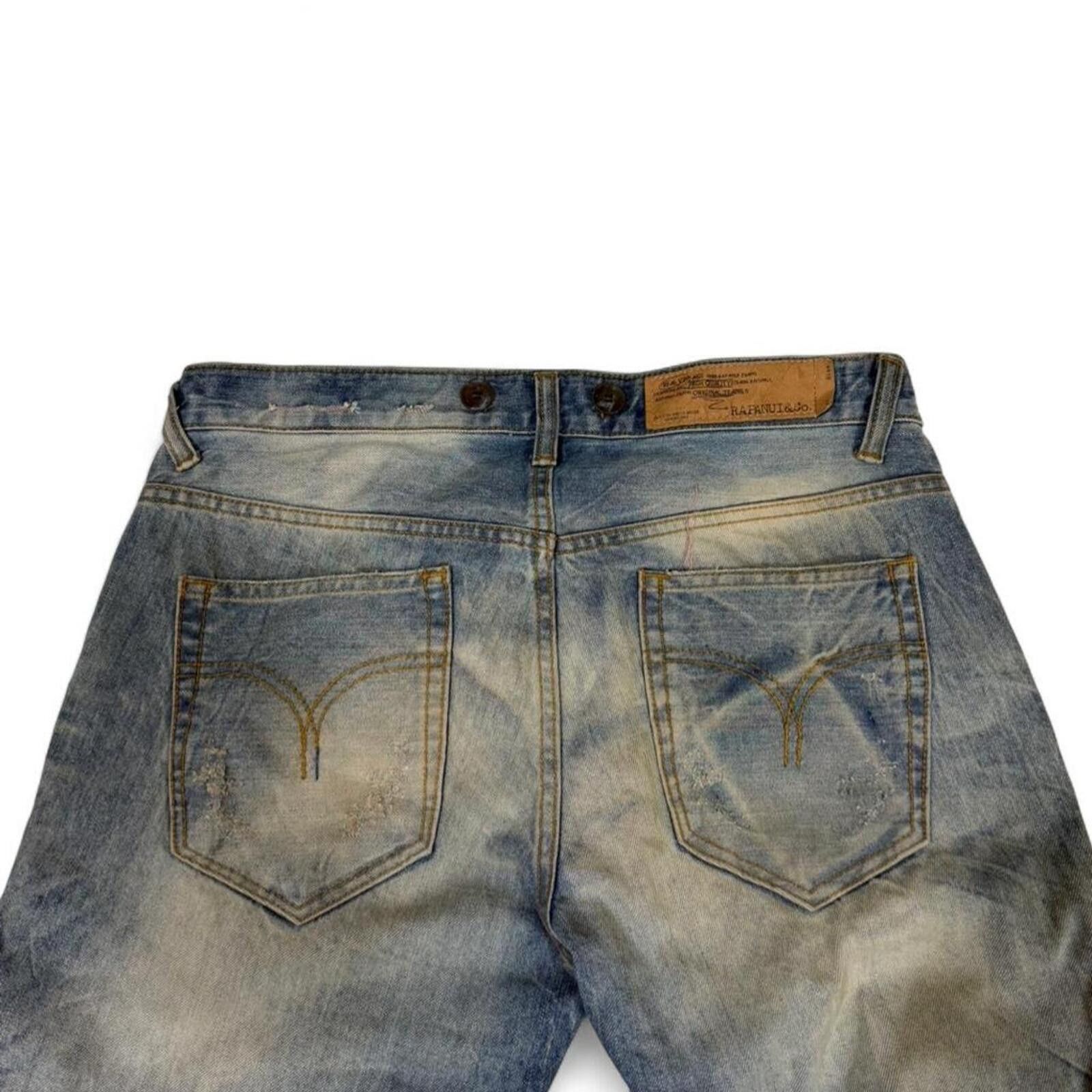 Other Vintage Rapanui light wash ripped look denim jeans Size 32" / US 10 / IT 46 - 4 Thumbnail