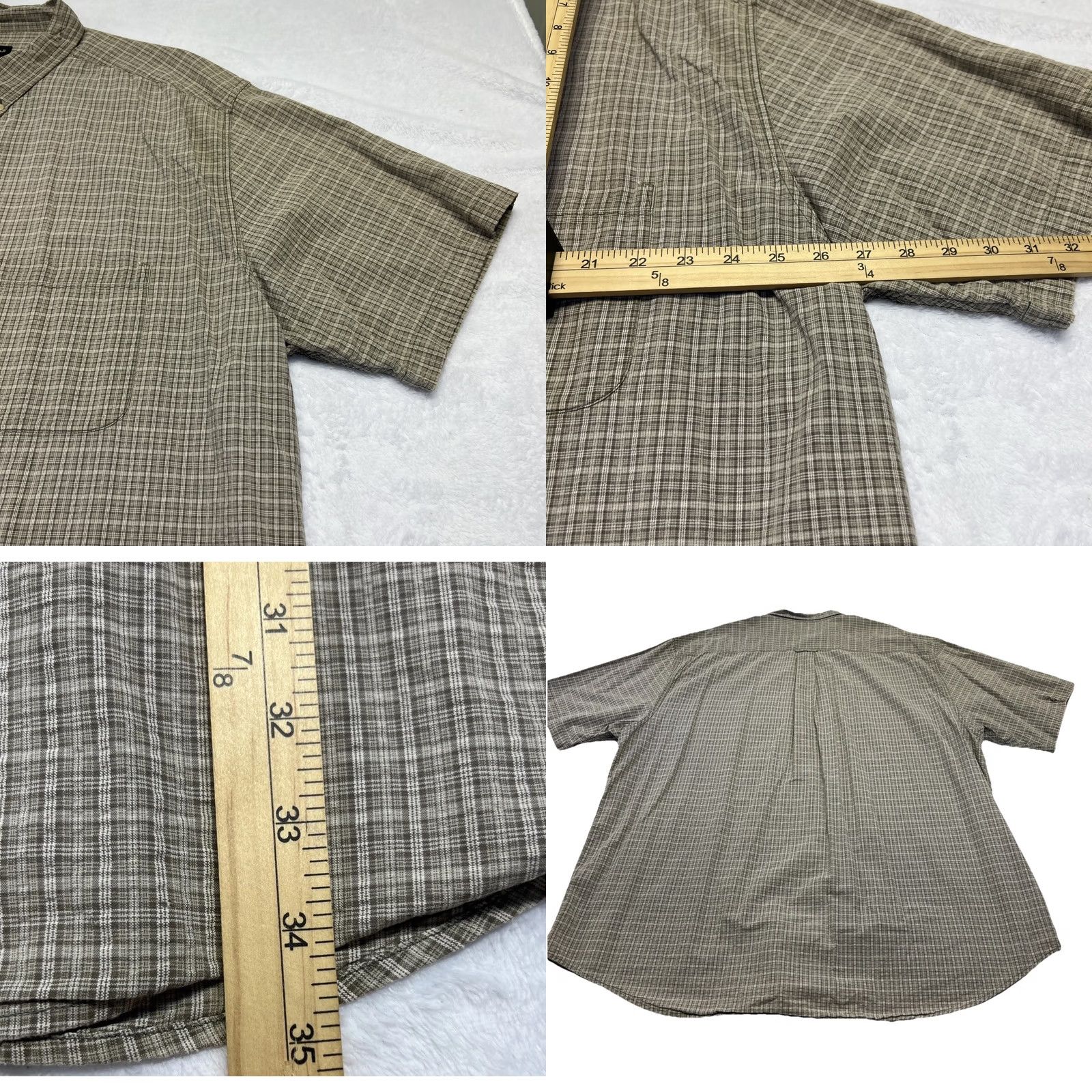 Eddie Bauer VINTAGE Eddie Bauer Plaid Brown Button-Up Shirt Mens 3XL Short Sleeve Button-Up, Hong Kong Size US 39 - 8 Thumbnail