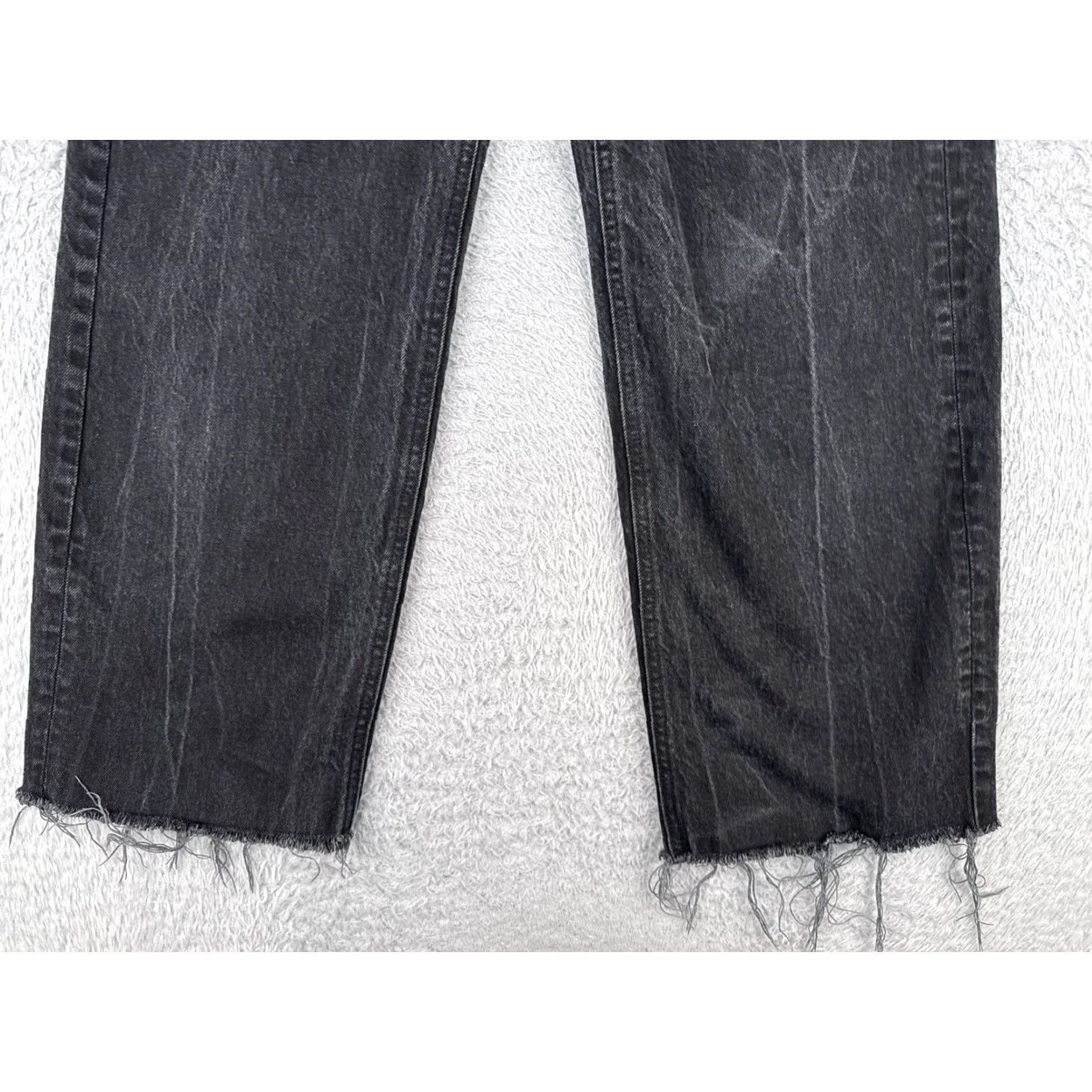 Old Navy Old Navy Jeans Women 2P Black Denim Curvy SkyHi Wide Leg Distressed Cotton 25x26 Size 26" / US 2 / IT 38 - 2 Thumbnail