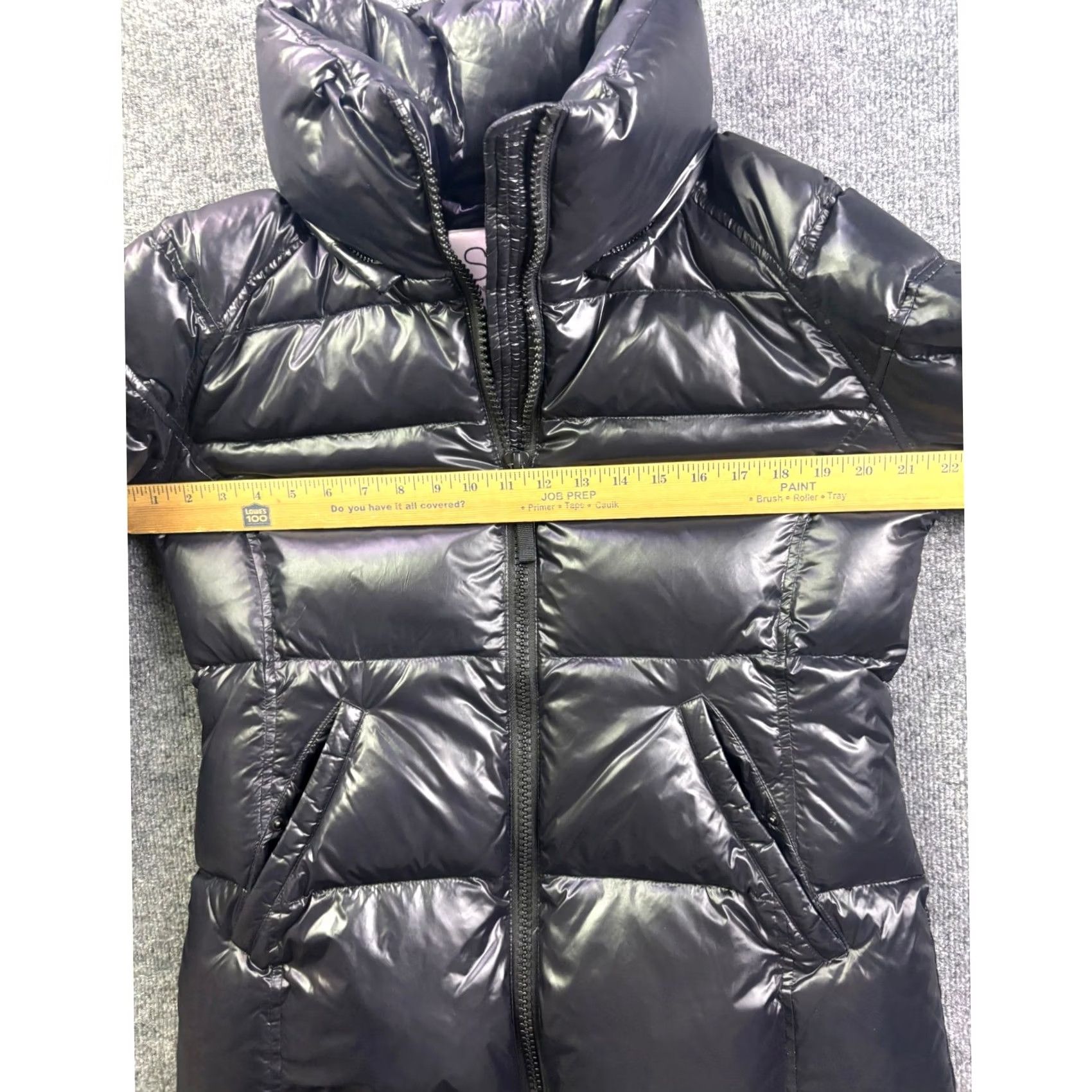 Vintage VINTAGE S13 Puffer Jacket Womens XL Black Glossy Down Filled Quilted Winter Coat Size XL / US 12-14 / IT 48-50 - 5 Thumbnail