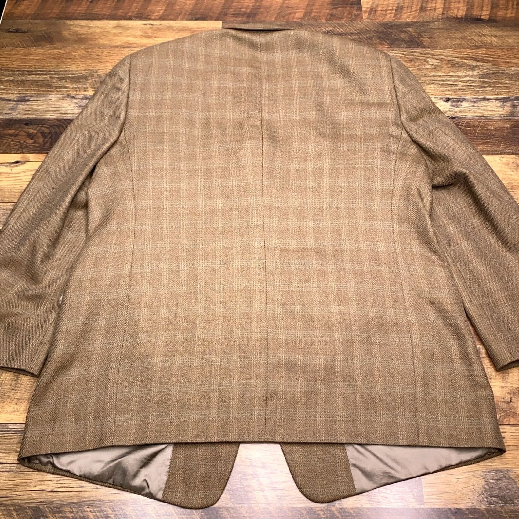 Hart Schaffner Marx Hart Schaffner Marx Blazer Adult 42R Brown Wool Silk USA Size 42R - 2 Thumbnail