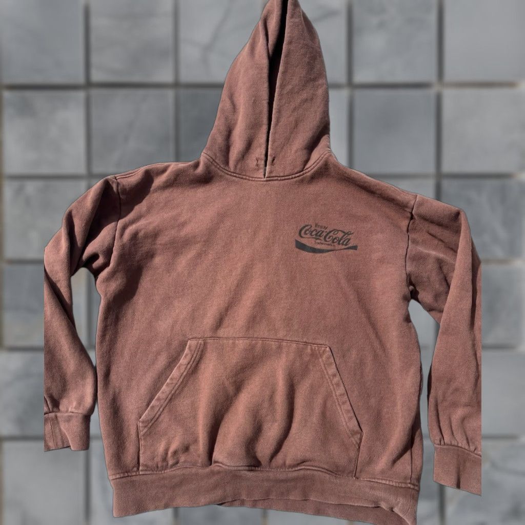 Pacsun PacSun Men's Coca Cola Hoodie Brown M Spell-Out Enjoy Soda Iconic Mens Size US M / EU 48-50 / 2 - 1 Thumbnail