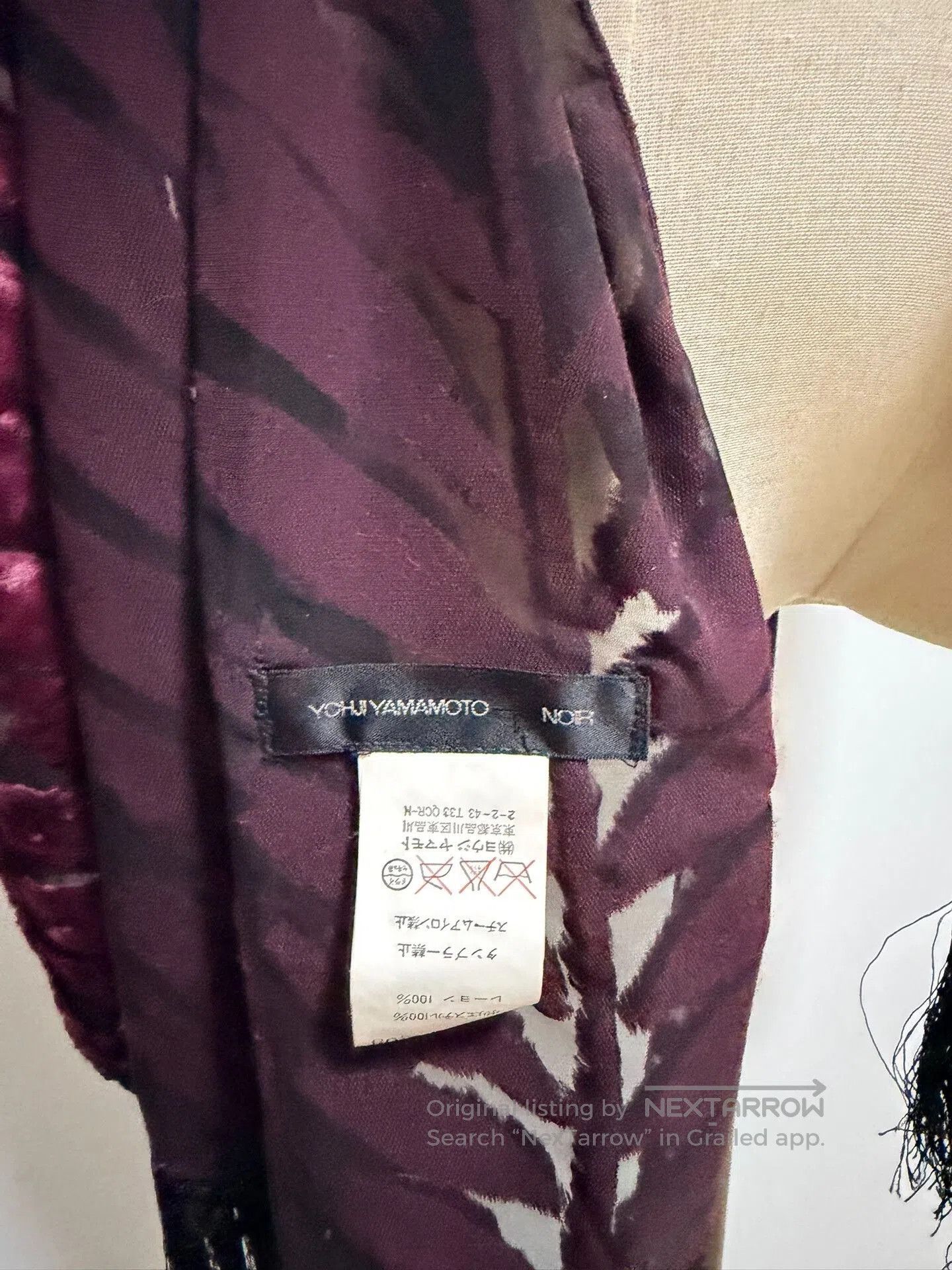 Yohji Yamamoto Yohji Yamamoto Noir Line Scarf. Size ONE SIZE - 5 Thumbnail
