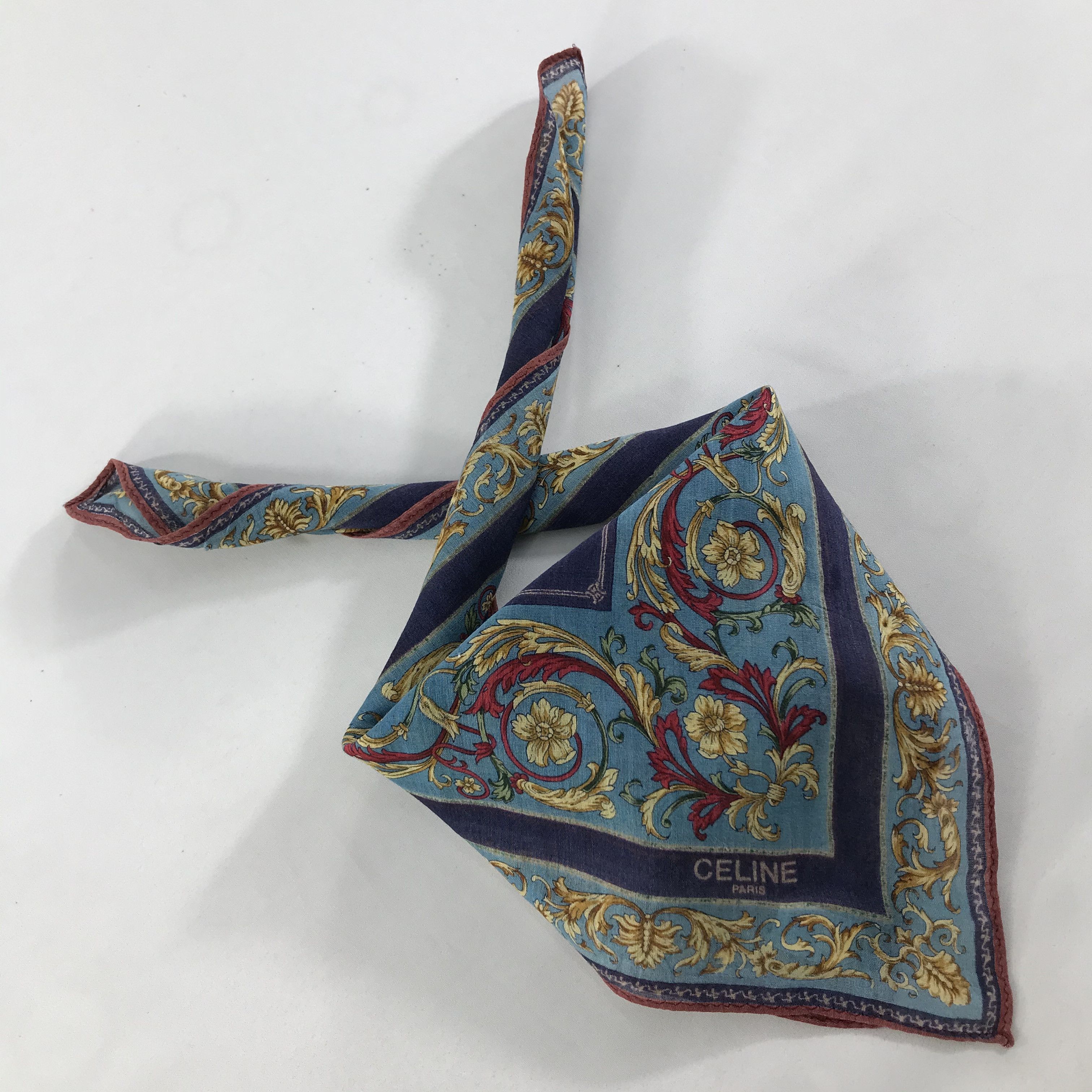 Celine × Vintage Celine Bandana / Handkerchief / Neckerchief - S1529 Size ONE SIZE - 4 Thumbnail