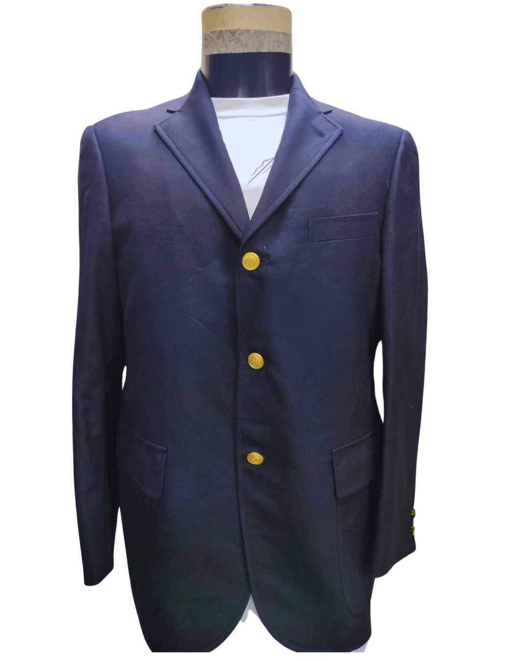 New Zealand Outback Peppin Merino Wool Blazer – Ivy League Gold Button (38R) Size 42R - 1 Thumbnail