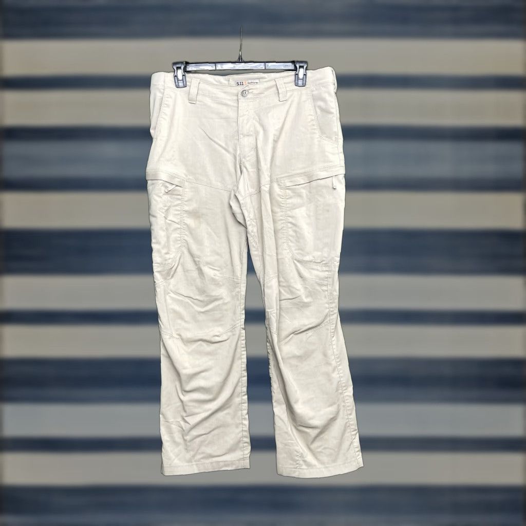Vintage 5.11 Tactical Pants Mens 38x30 Beige Cargo Ripstop Workwear Taclite Pro Y2K 90s Size US 38 / EU 54 - 1 Thumbnail