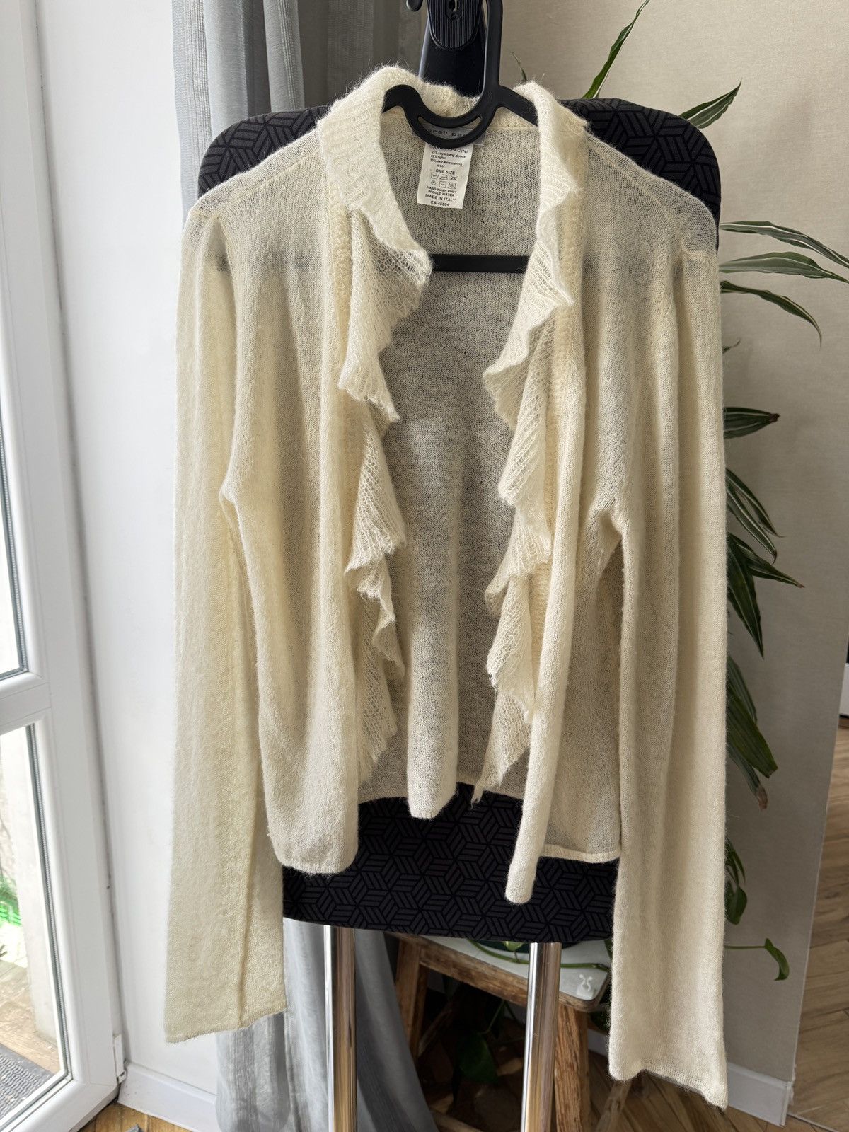 Sarah Pacini Sarah Pacini baby alpaca wool nylon lightweight cardigan swt Size ONE SIZE - 4 Thumbnail
