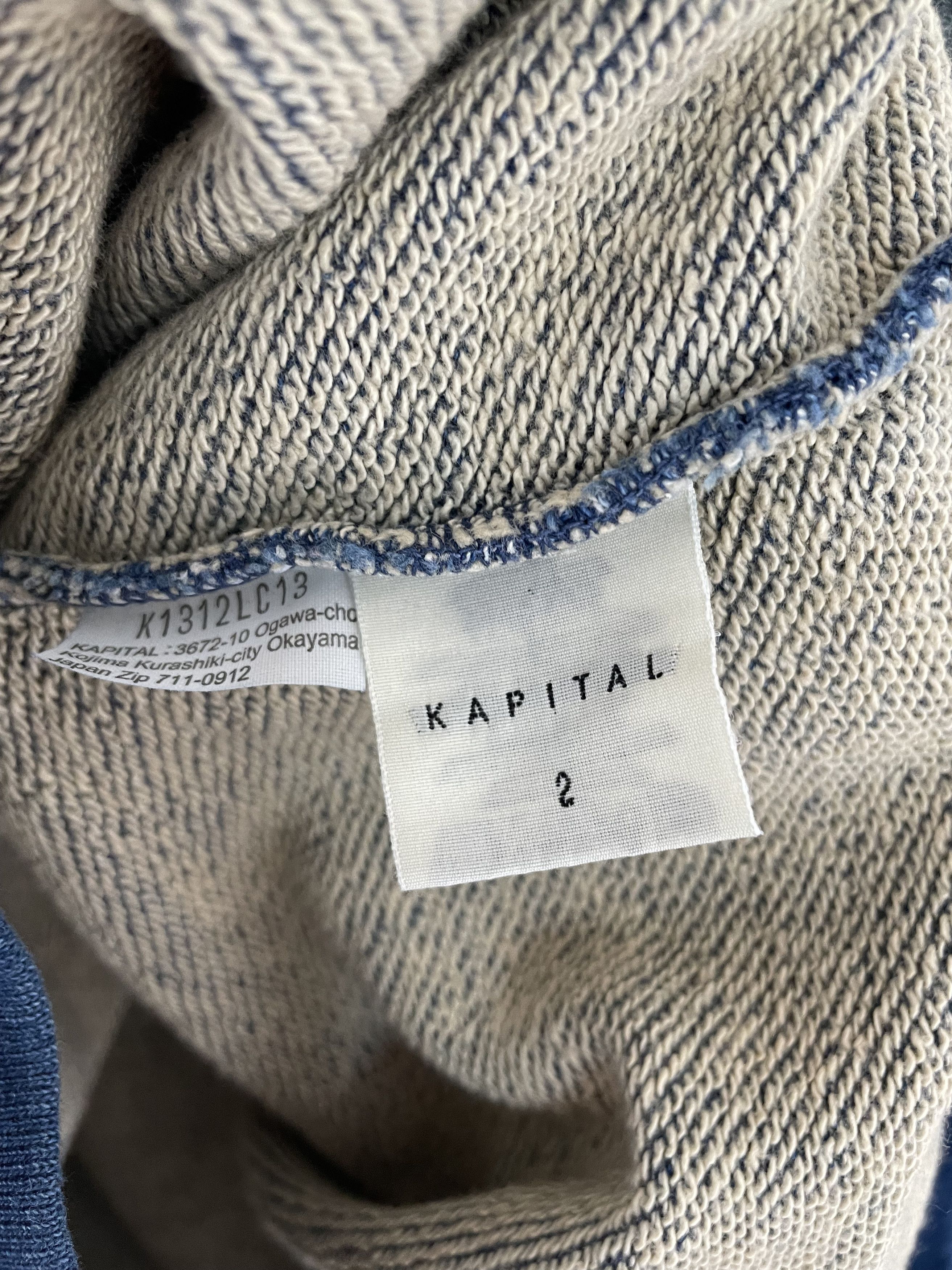 Kapital Sashiko Sleeve Sweater Size US L / EU 52-54 / 3 - 8 Thumbnail