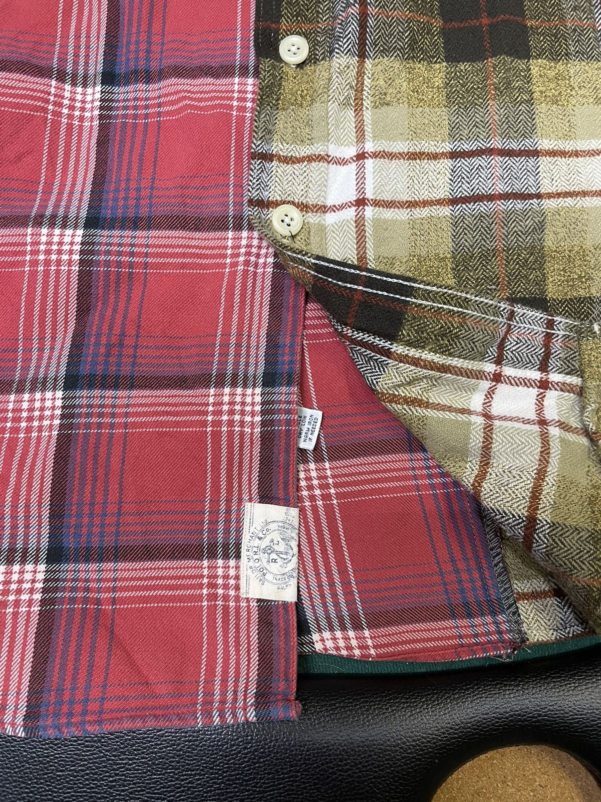 Polo Ralph Lauren Polo Ralph Lauren x Re-Paved Cut & Sew Patchwork Flannel XL Size US XL / EU 56 / 4 - 5 Thumbnail